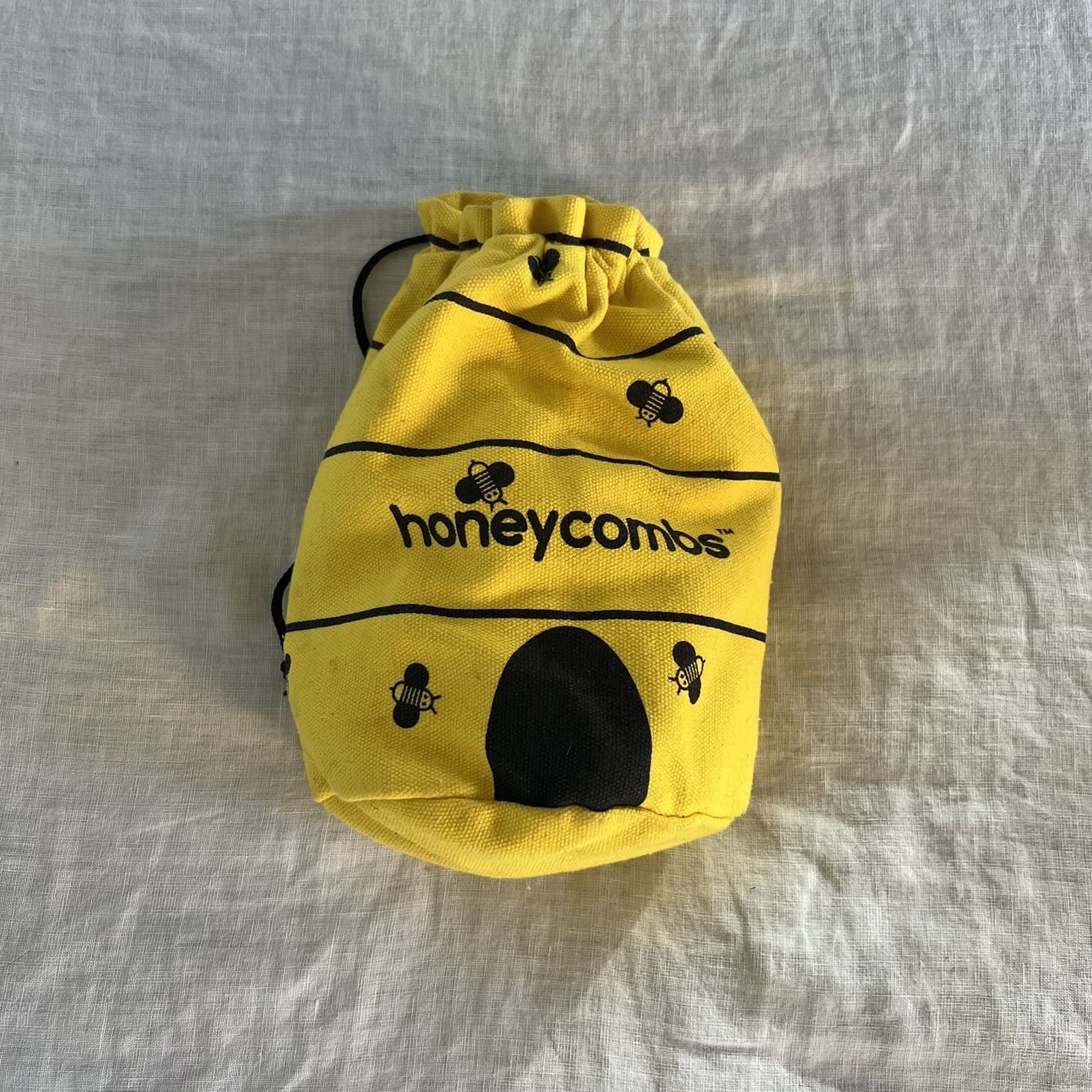 Honeycombs Game Milton Bradley Tile Matching Drawstring Canvas Bag Family Kids — photo 1 of 3