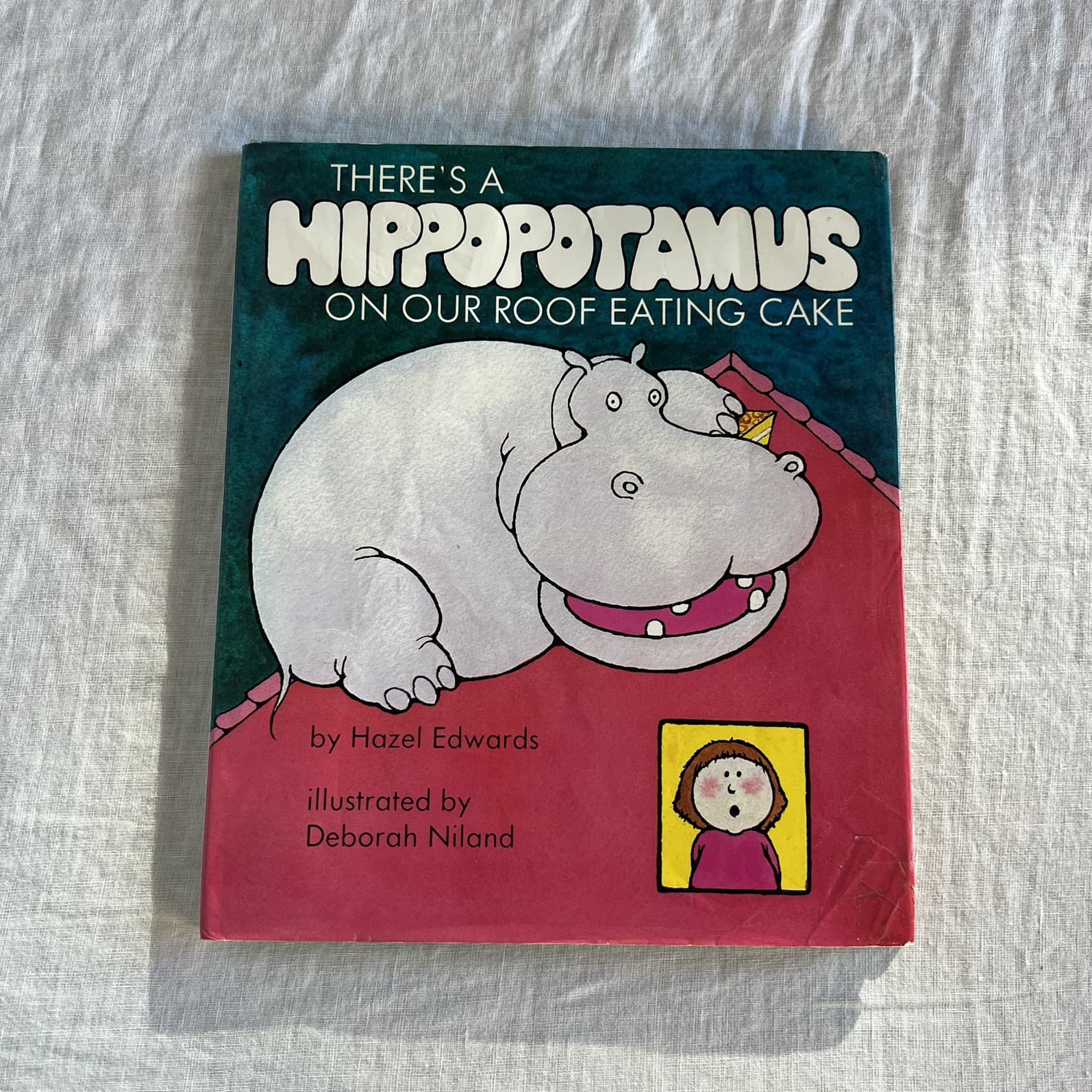 There’s A Hippopotamus On Our Roof Eating Cake Hazel Edwards Hardback Vintage — photo 1 of 8