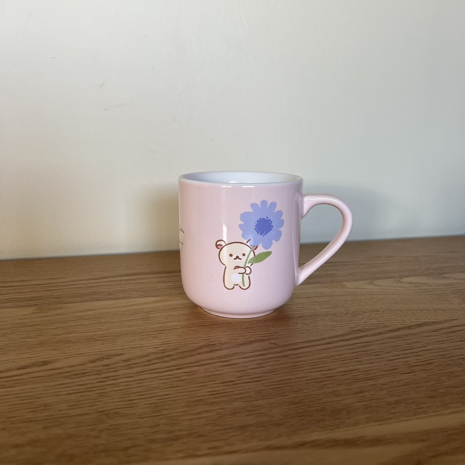 San-X Rilakkuma Cafe Mug Pink Korilakkuma Chairoikoguma Limited Edition Japan — photo 1 of 11