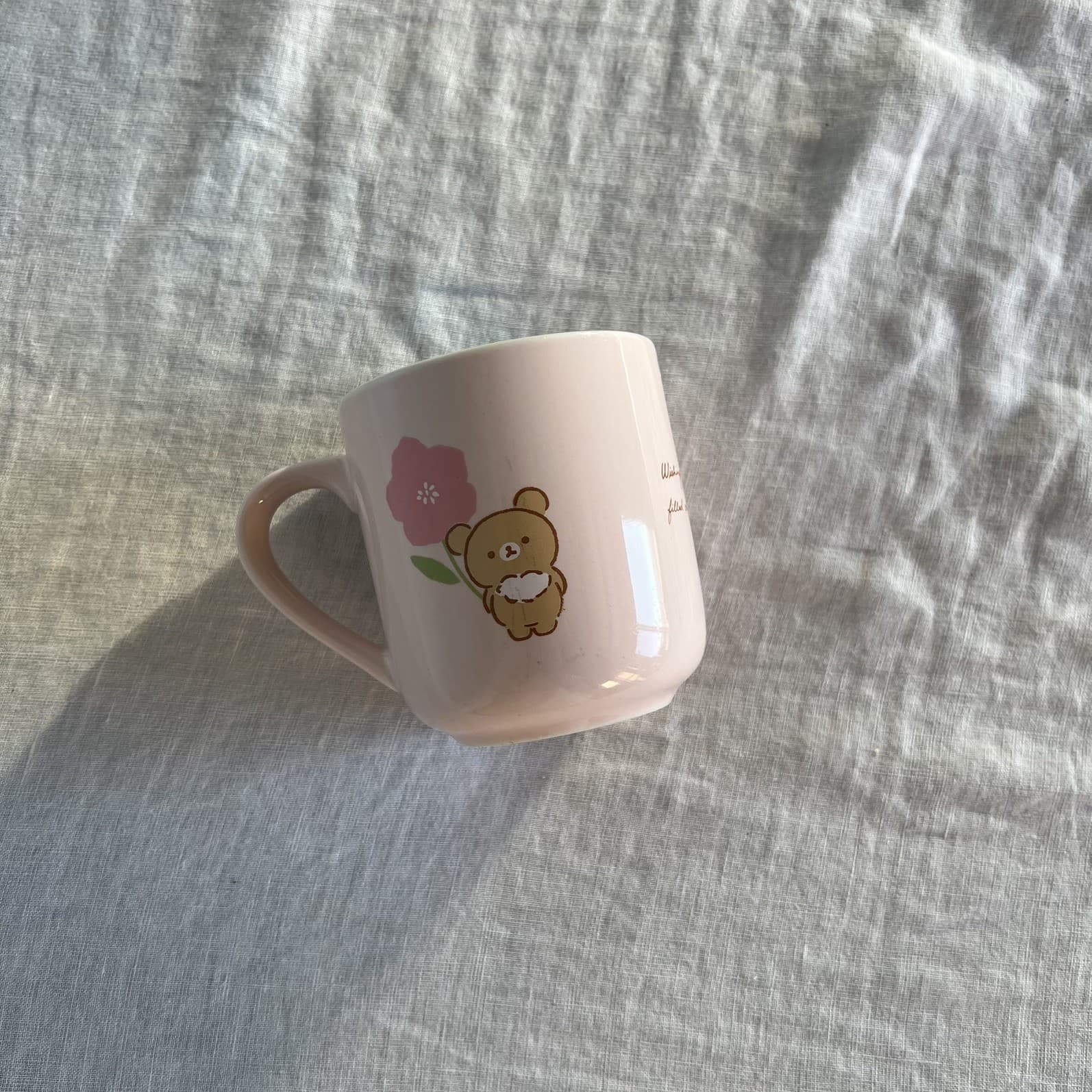 San-X Rilakkuma Cafe Mug Pink Korilakkuma Chairoikoguma Limited Edition Japan — photo 6 of 11