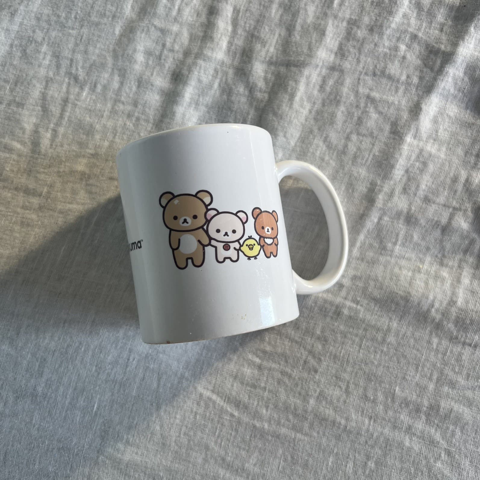 San-X Rilakkuma Gathering Friends Cappuccino Mug Minimalist Basic White Ceramic — photo 6 of 9
