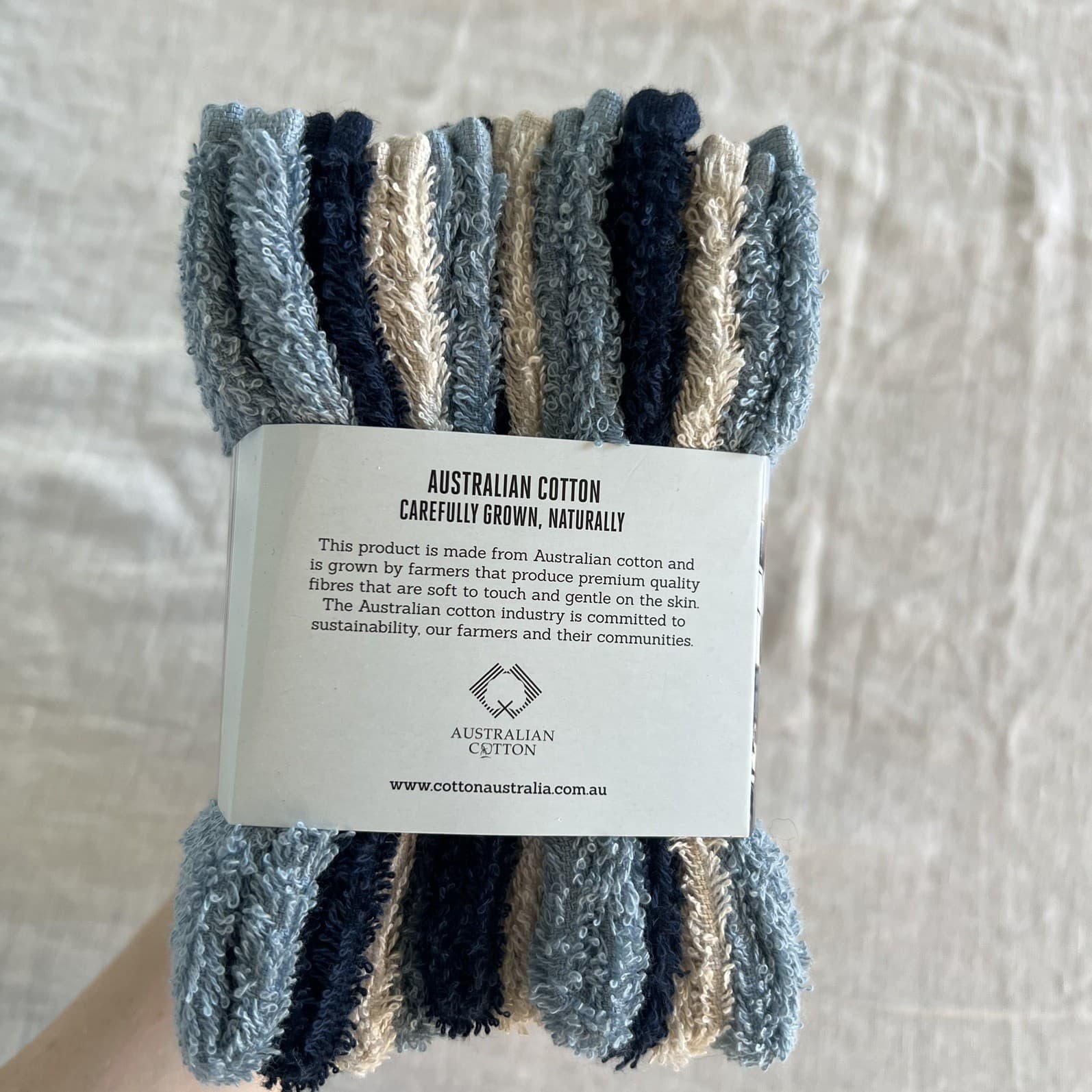Kirkton House Australian Cotton Face Washers 10 Pack Blue Towels New — photo 2 of 4