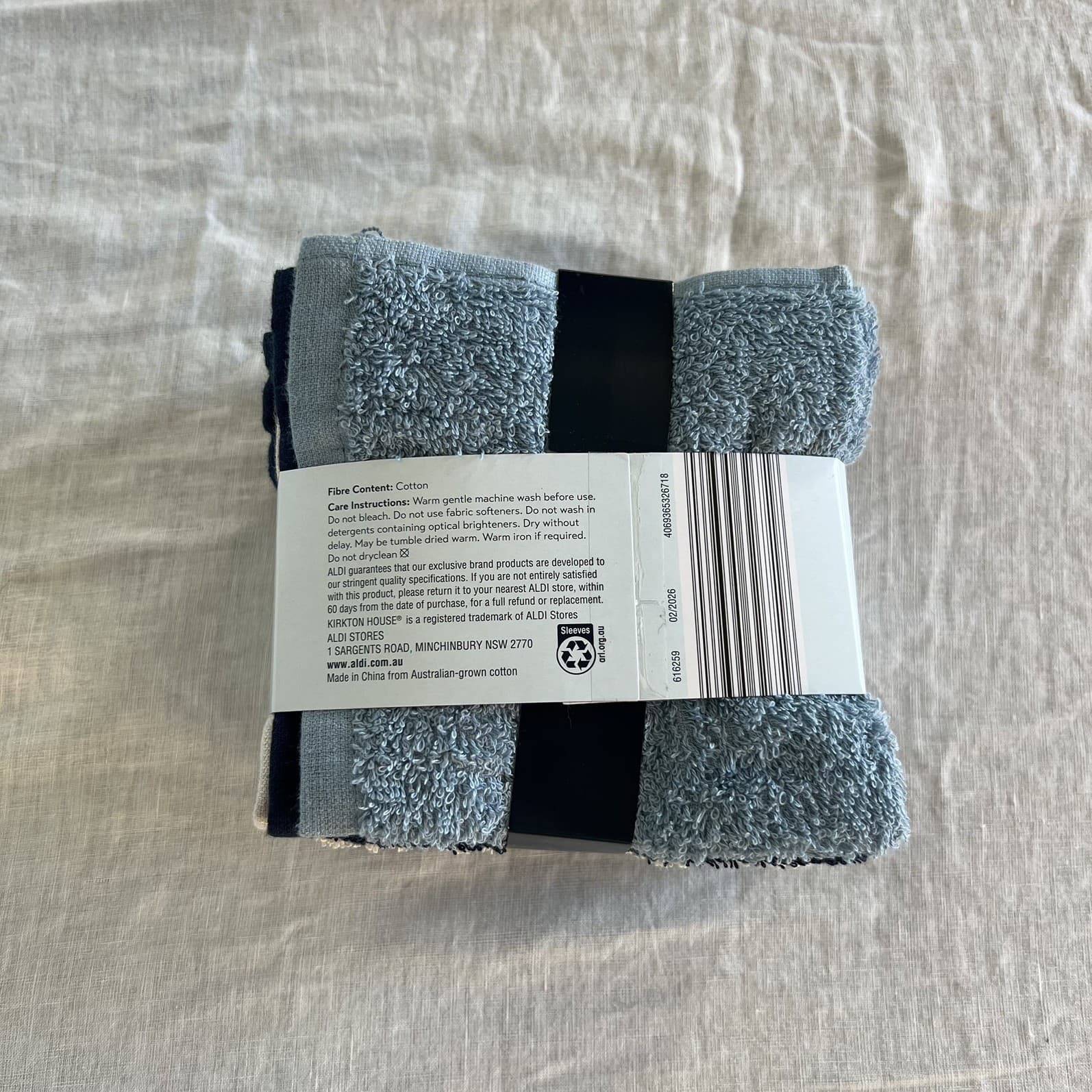 Kirkton House Australian Cotton Face Washers 10 Pack Blue Towels New — photo 3 of 4