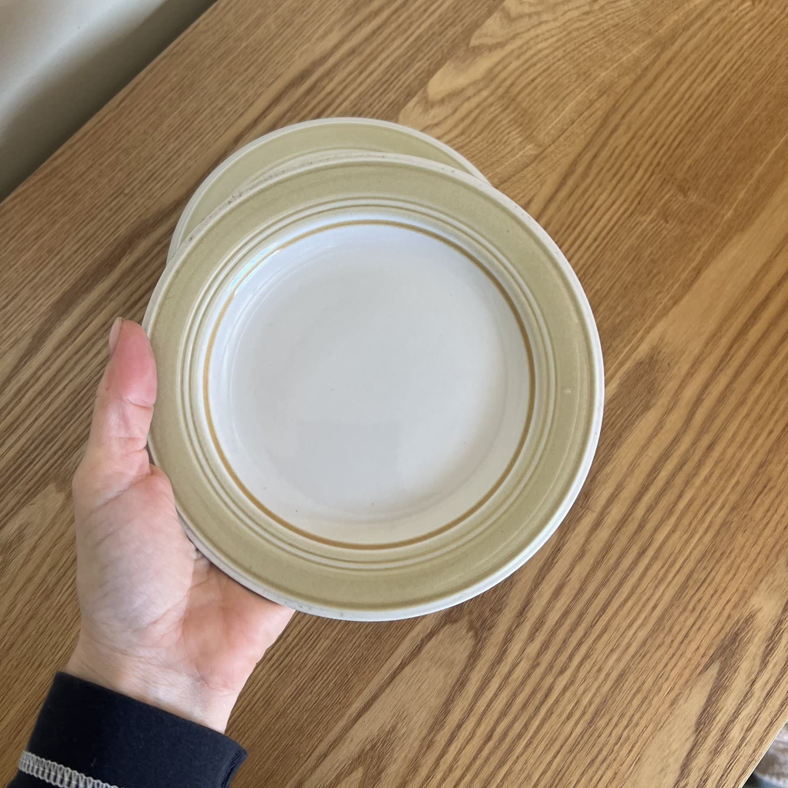 Wabi Sabi Earthy Japandi Vintage Stoneware Plates Impressions by Danielle Set 4 — photo 4 of 7