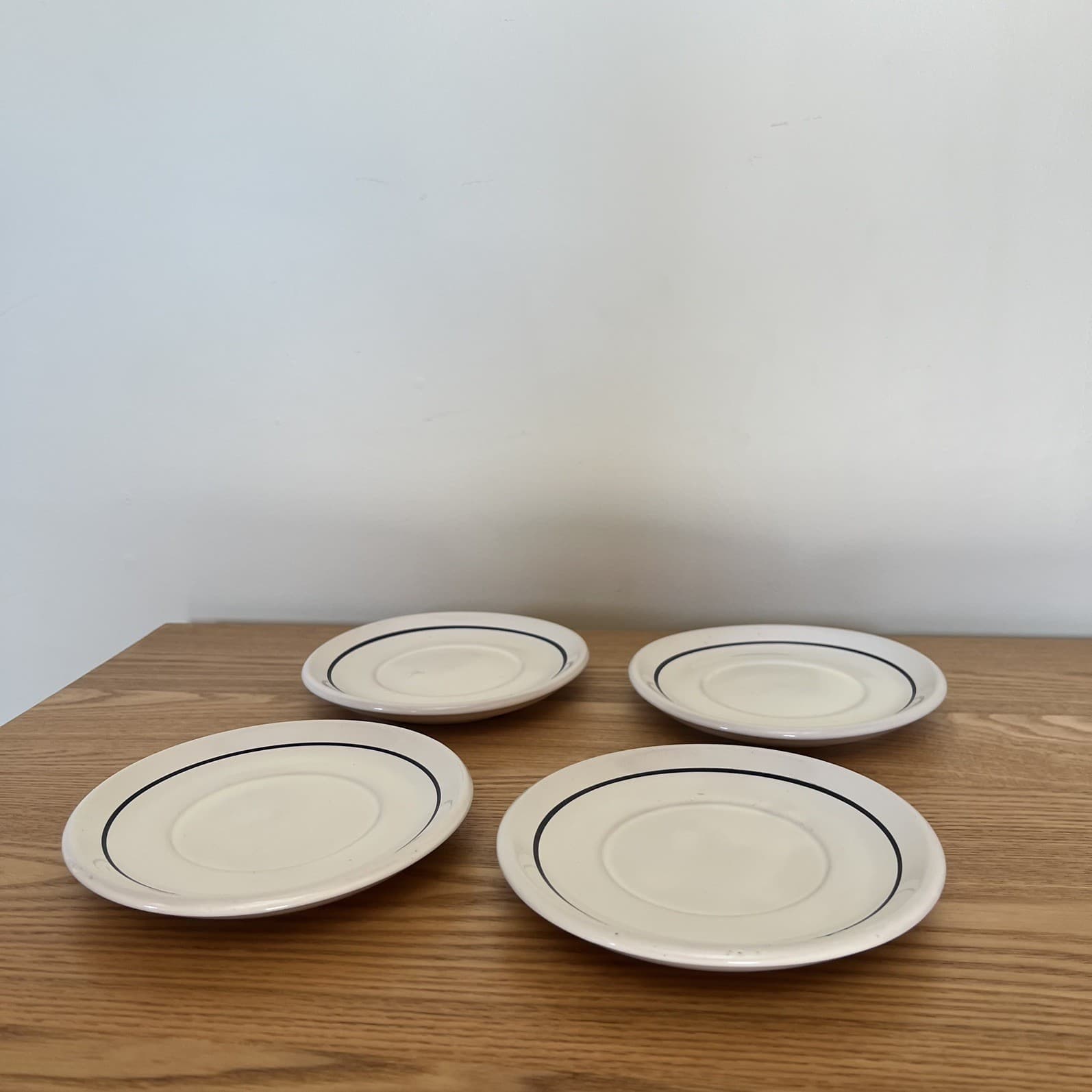 Wabi Sabi Minimalist Japandi Vintage Korean Ceramic Chunky Side Plates Set 4 — photo 1 of 7