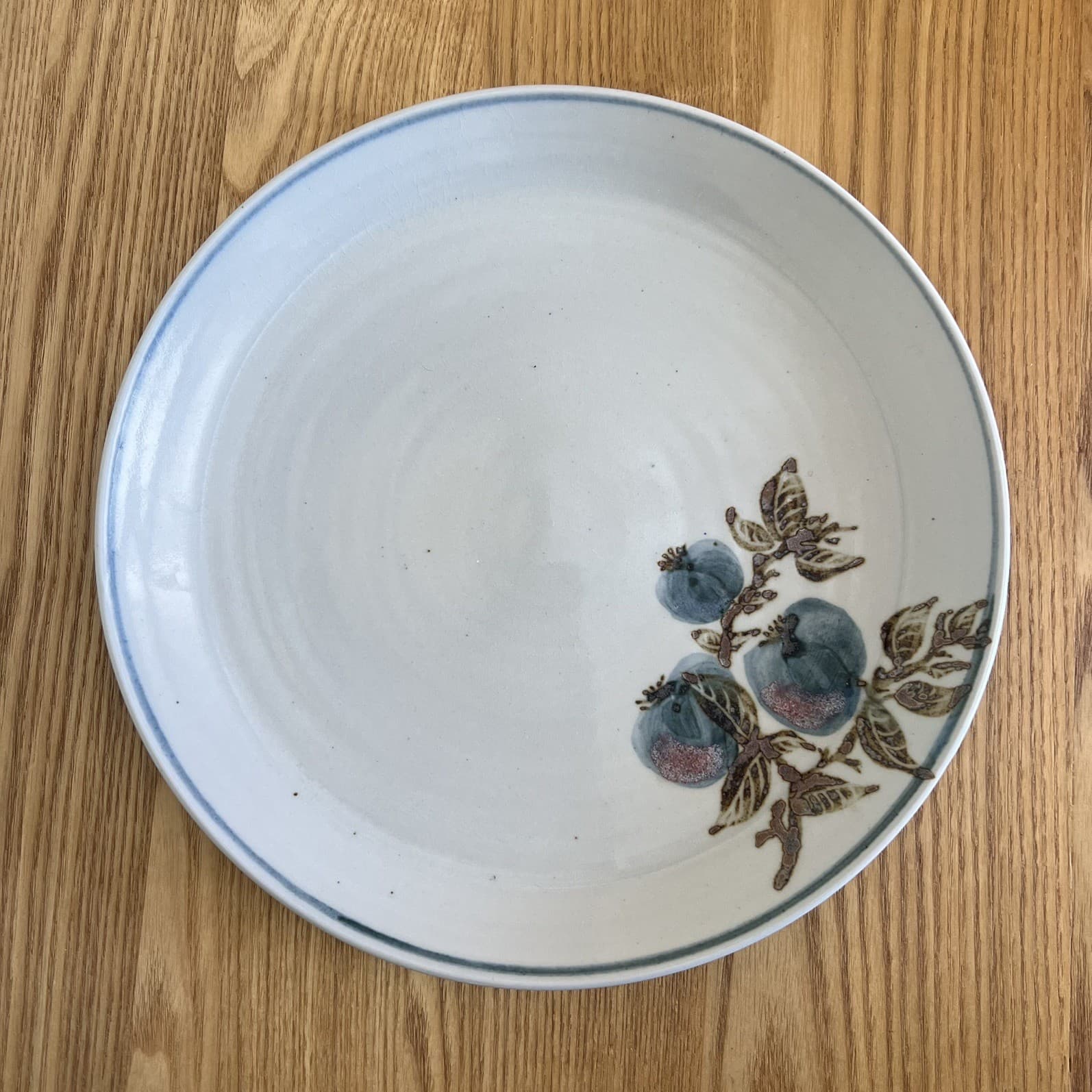 Farmhouse Rustic Vintage Handmade Ceramic Serving Platter Pomegranate Plate — photo 1 of 7