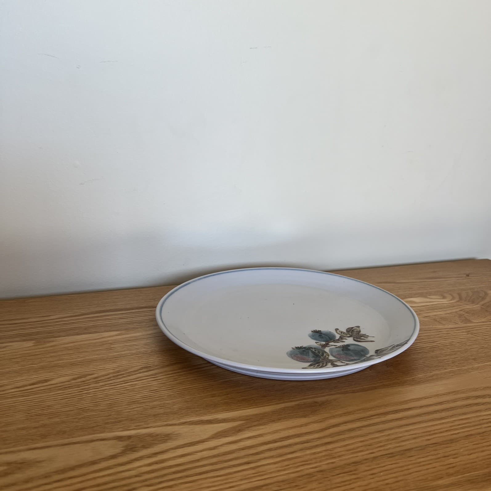 Farmhouse Rustic Vintage Handmade Ceramic Serving Platter Pomegranate Plate — photo 6 of 7