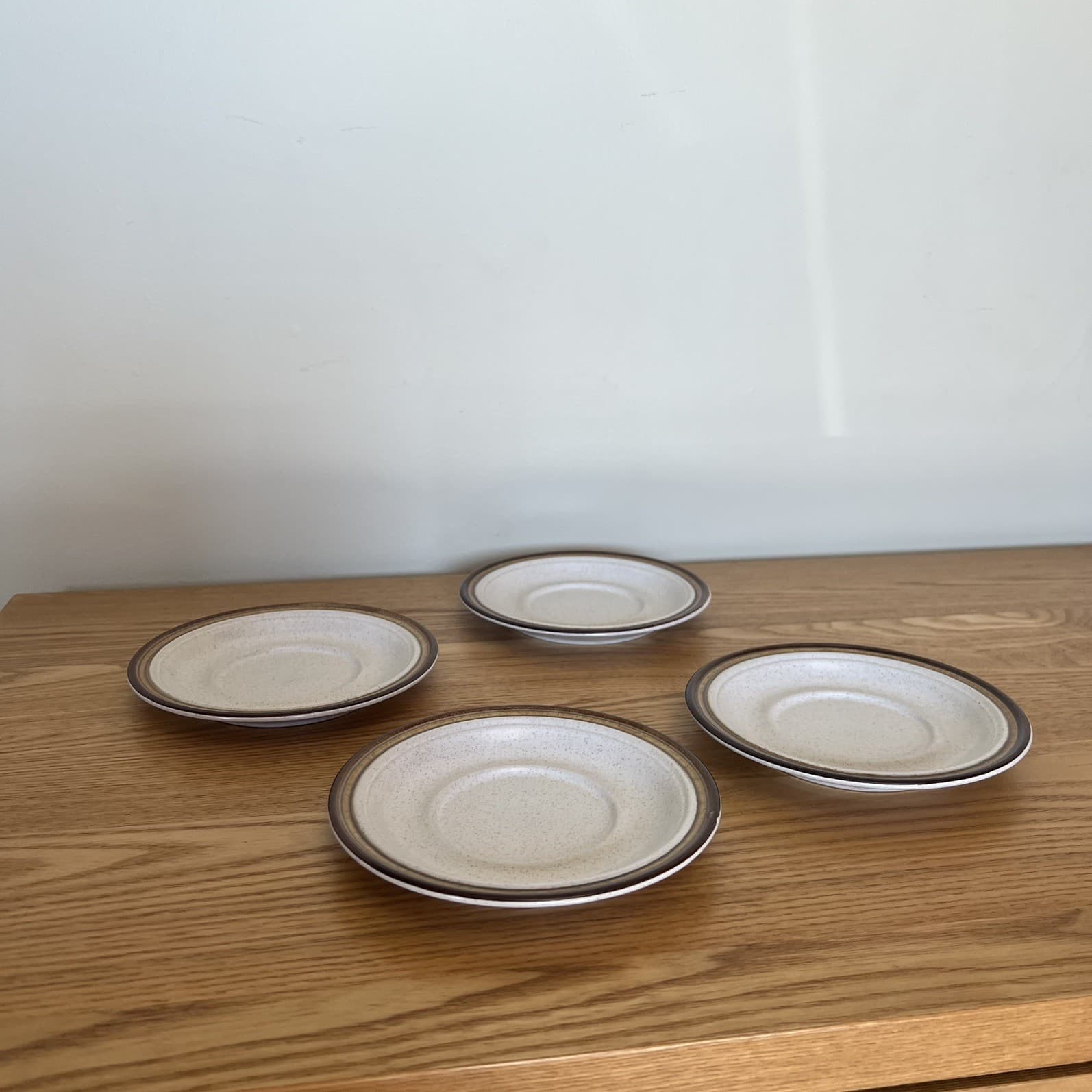 Wabi Sabi Earthy Japandi Vintage Stoneware Saucers Belmont Winners Circle Set 4 — photo 2 of 13