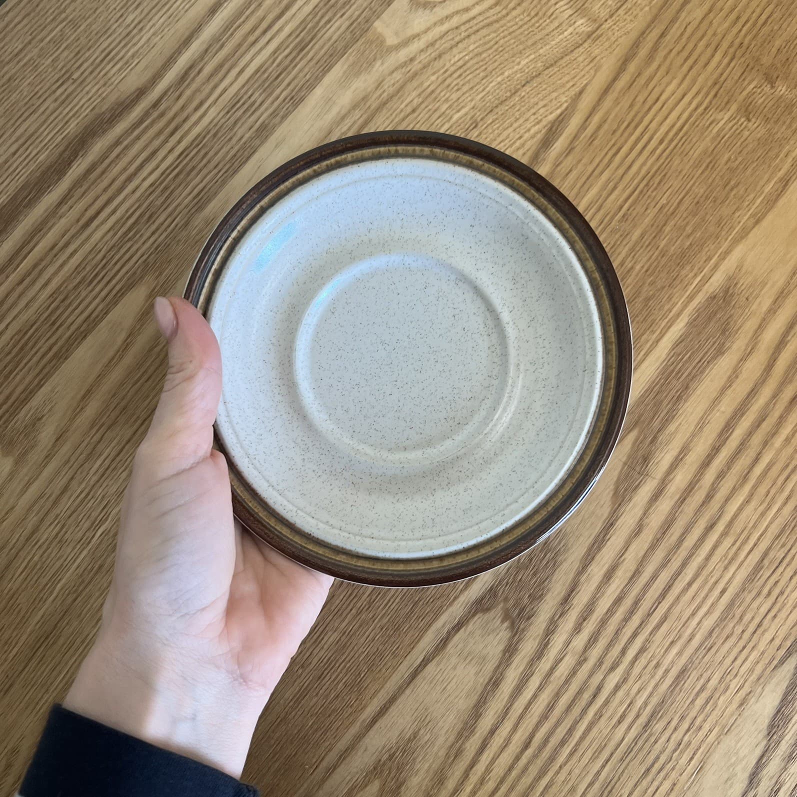Wabi Sabi Earthy Japandi Vintage Stoneware Saucers Belmont Winners Circle Set 4 — photo 9 of 13