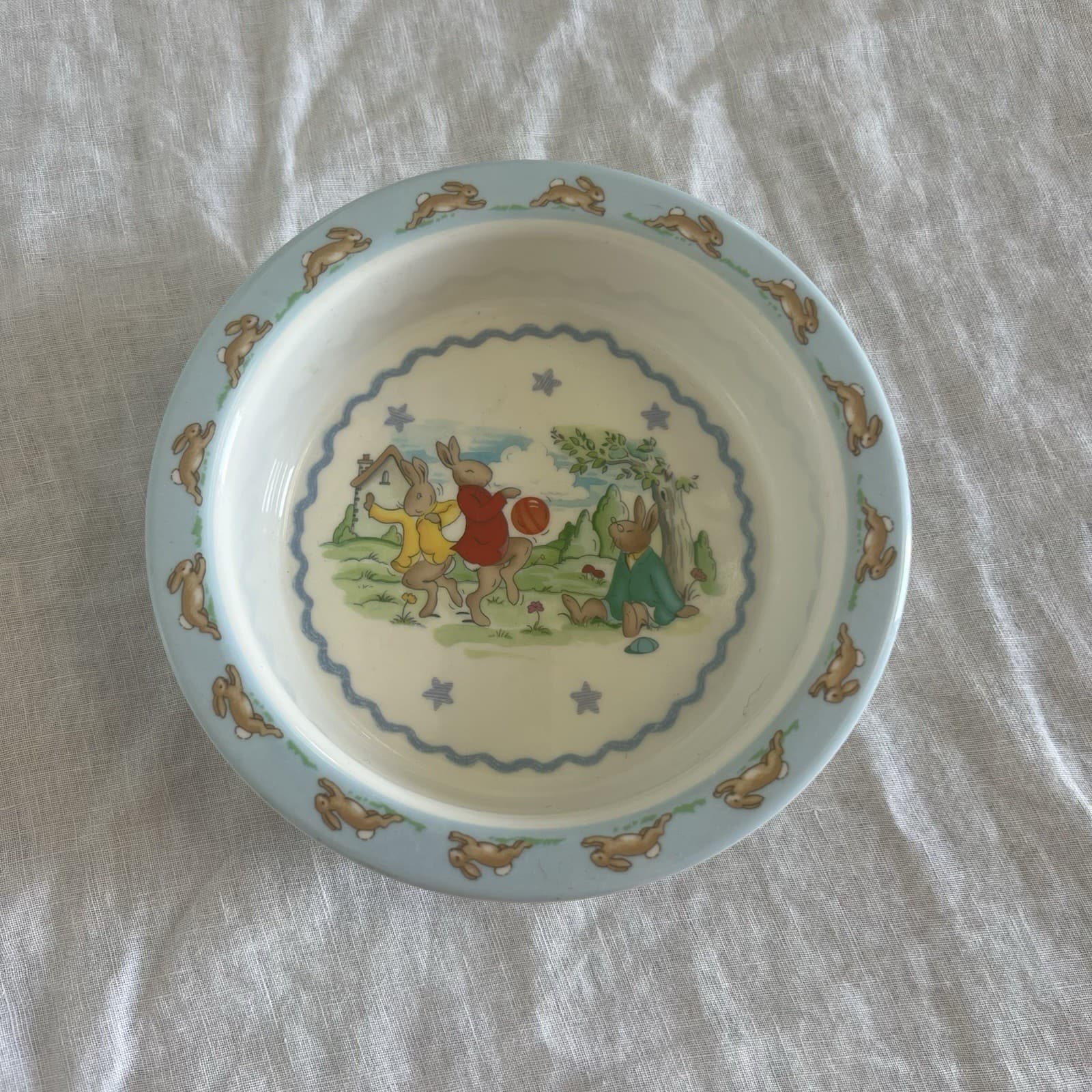 Royal Doulton Bunnykins Melamine Bowl Vintage Kids Nursery Rabbit Tableware — photo 2 of 12
