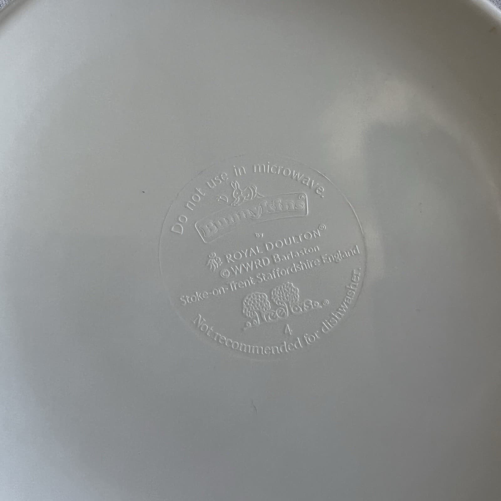 Royal Doulton Bunnykins Melamine Bowl Vintage Kids Nursery Rabbit Tableware — photo 4 of 12