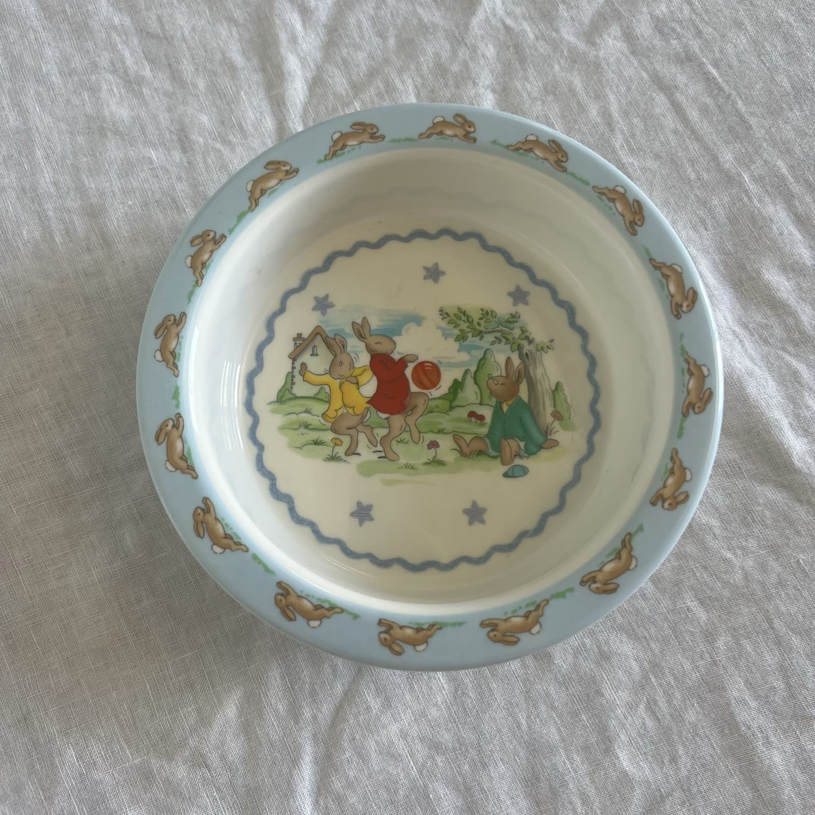 Royal Doulton Bunnykins Melamine Bowl Vintage Kids Nursery Rabbit Tableware — photo 5 of 12