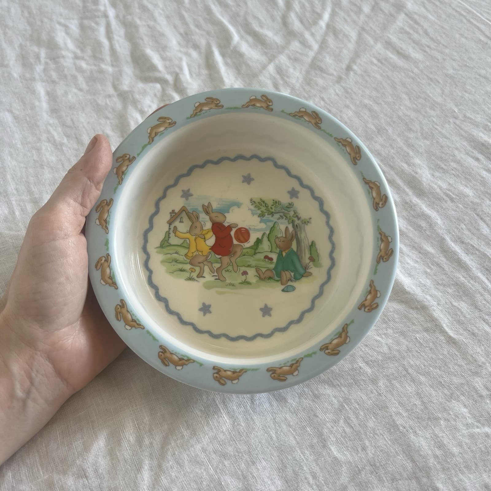 Royal Doulton Bunnykins Melamine Bowl Vintage Kids Nursery Rabbit Tableware — photo 7 of 12