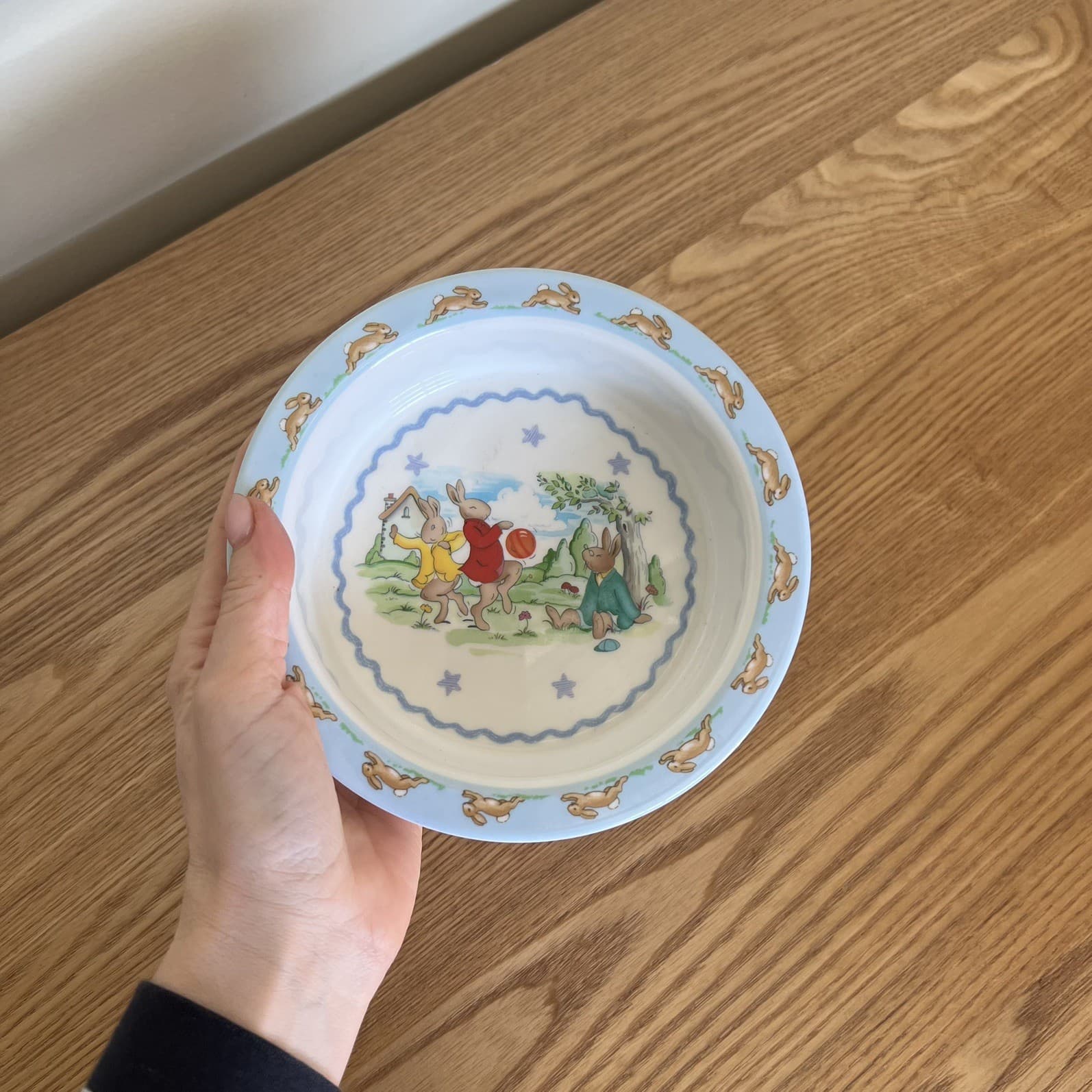 Royal Doulton Bunnykins Melamine Bowl Vintage Kids Nursery Rabbit Tableware — photo 8 of 12