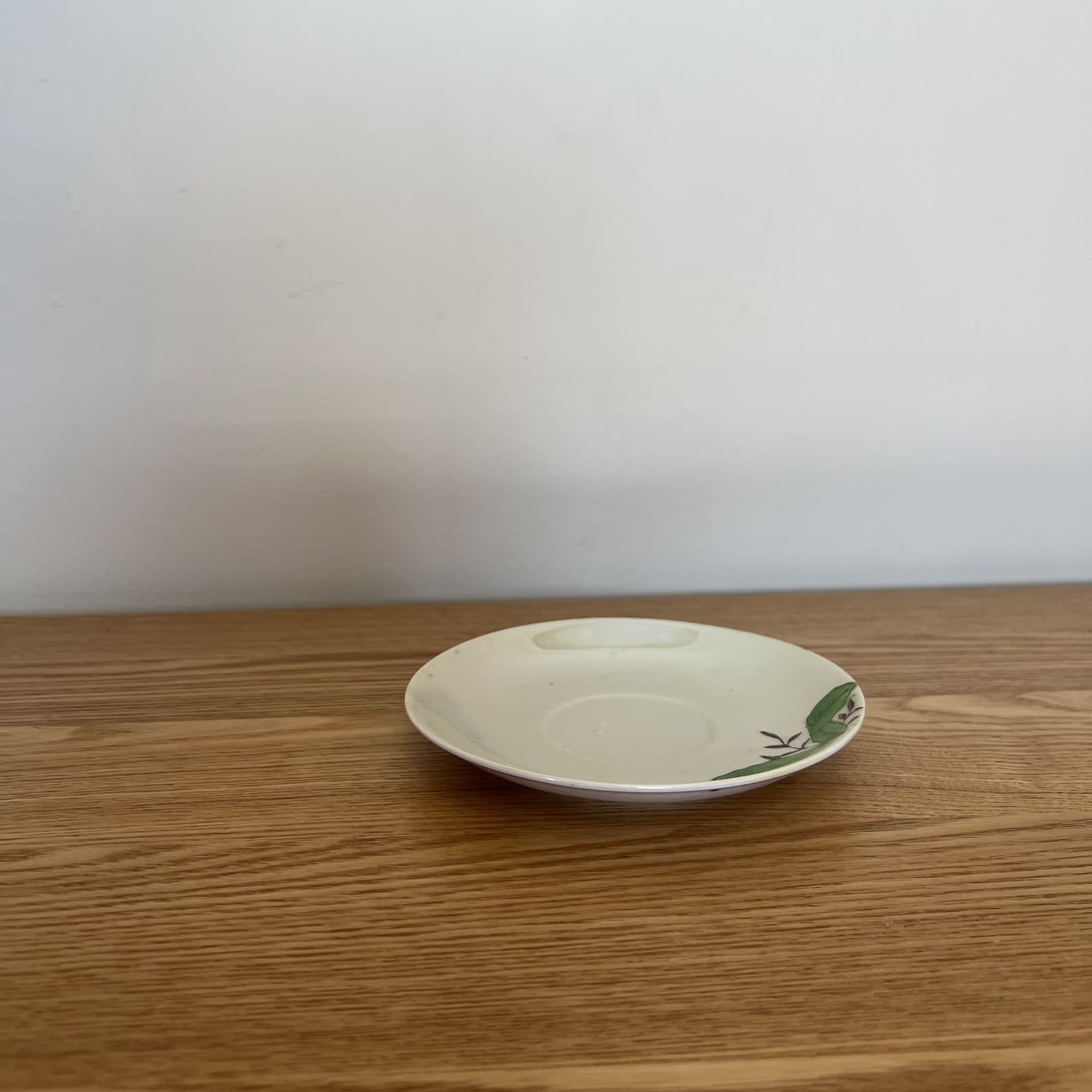 Vintage Japanese Ceramic Saucer Hand Painted Wabi Sabi Trinket Dish Wall Decor — photo 7 of 7