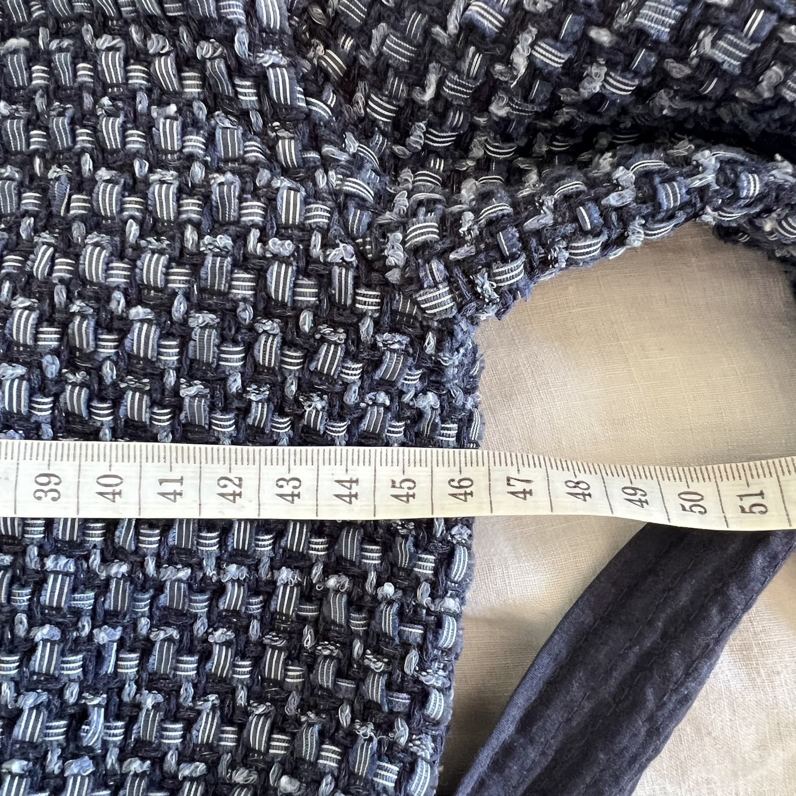 M&S Collection Woven Kimono Jacket Belted Blue Cotton Blend Wrap Size 10 — photo 4 of 9