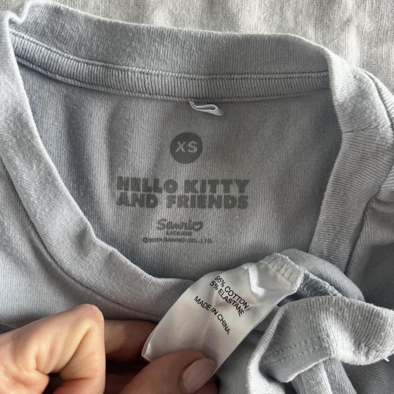 Sanrio Cinnamoroll Rhinestone Baby Tee Blue Cotton Cropped Y2K Kawaii Top XS — photo 7 of 7