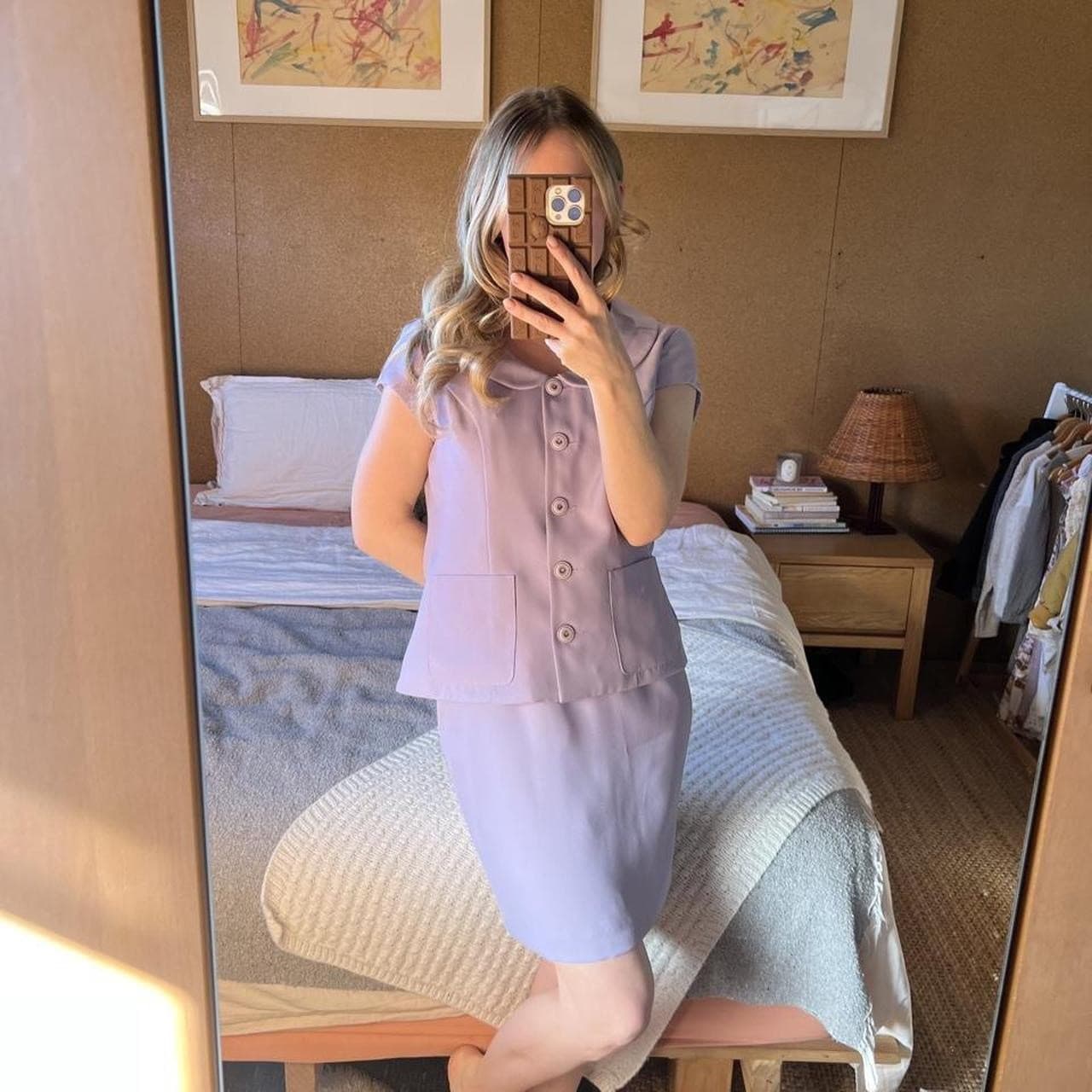 Vintage 90s Farouche Lilac Skirt Set Pastel Purple Legally Blonde Clueless 10 — photo 1 of 8