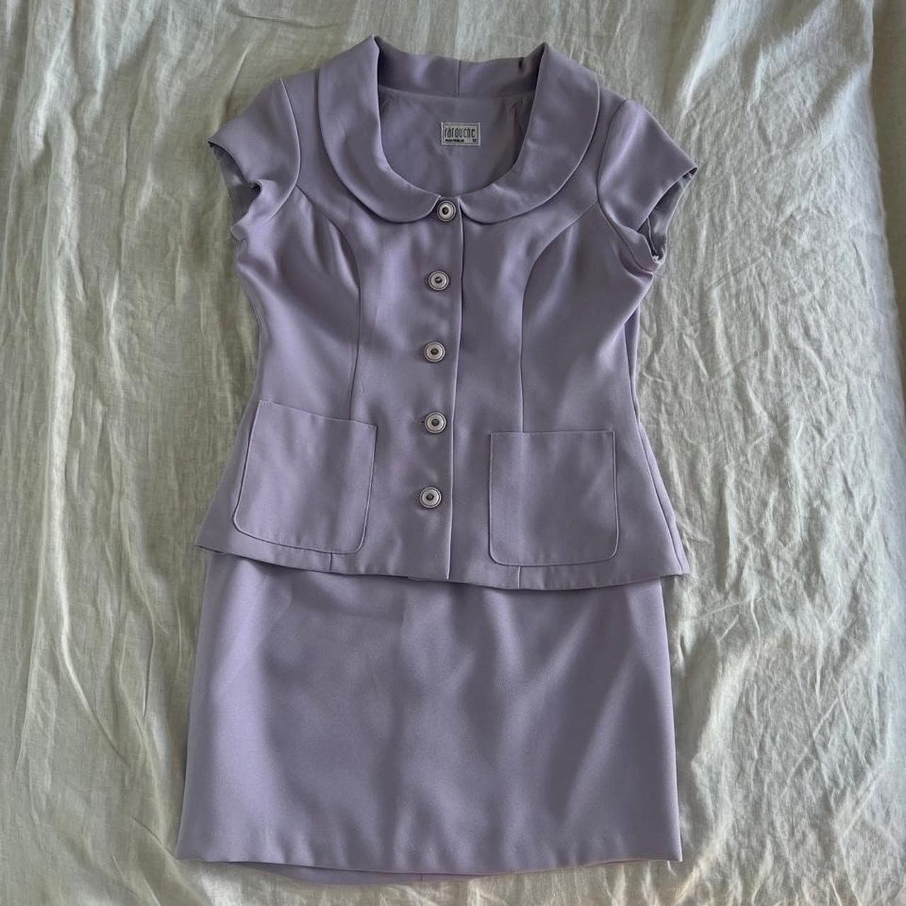 Vintage 90s Farouche Lilac Skirt Set Pastel Purple Legally Blonde Clueless 10 — photo 4 of 8