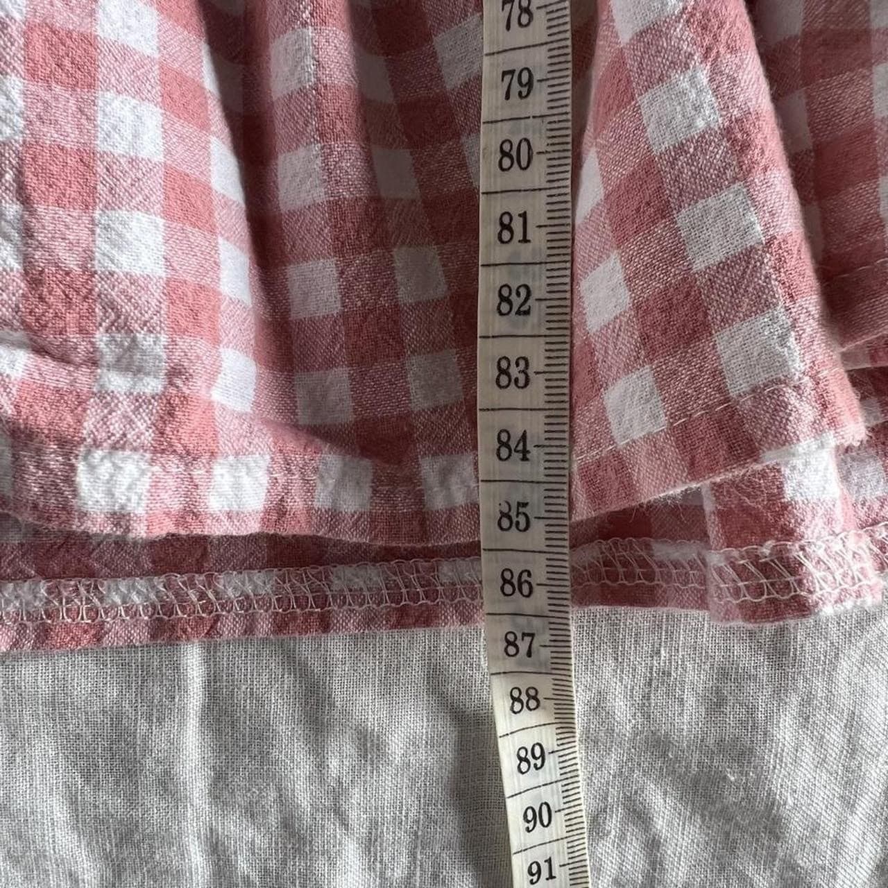 The Lullaby Club Pink Gingham Smock Dress Tiered Babydoll Cotton Linen S M L — photo 4 of 8