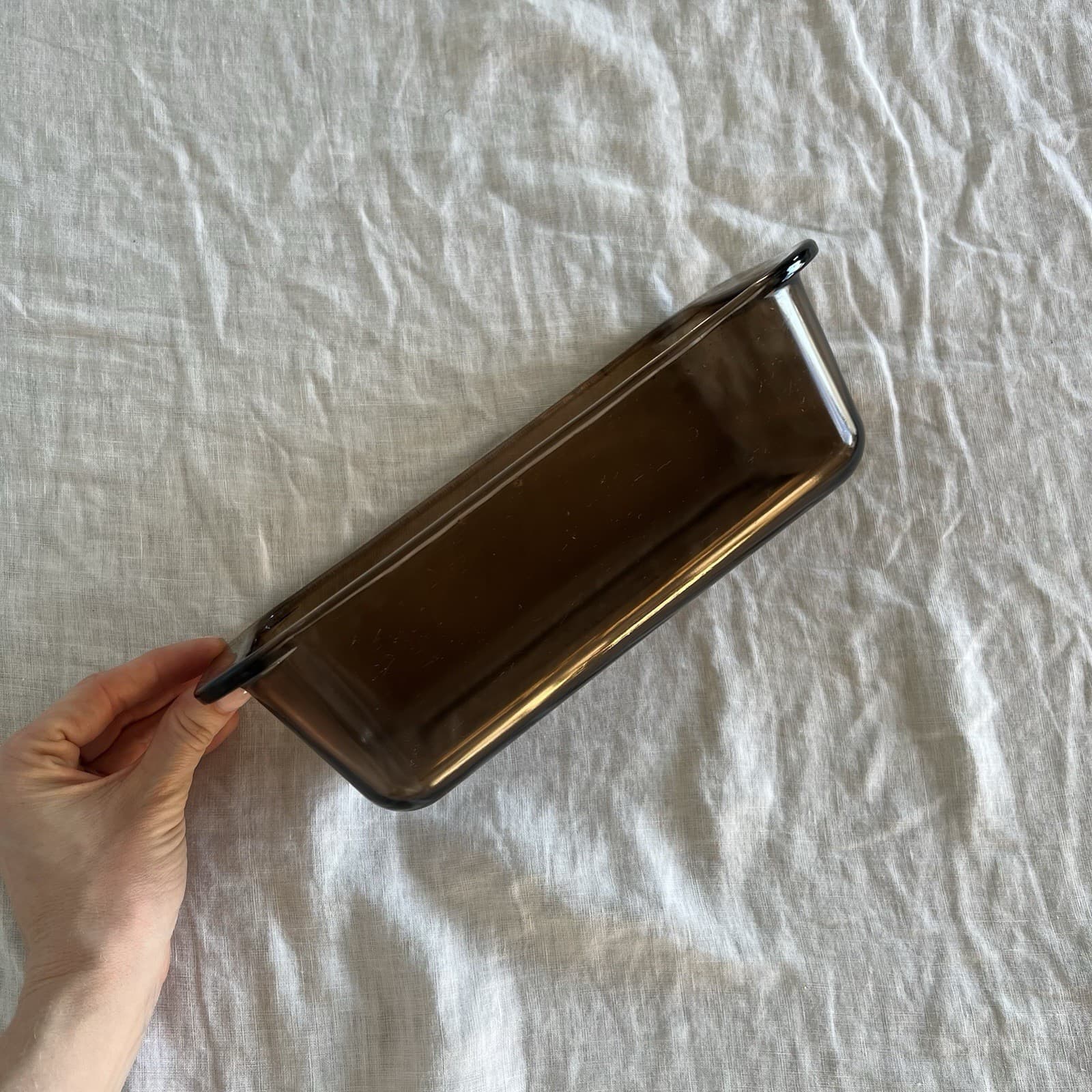 Vintage Pyrex Fireside Amber Glass Loaf Pan 213 22cm Corning USA Baking Dish — photo 4 of 10