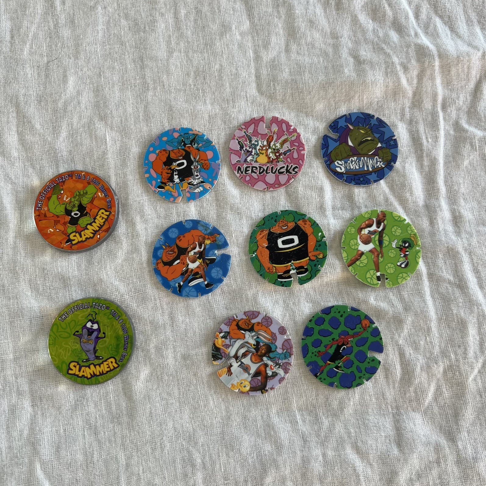 Vintage 1996 Space Jam Tazos Lot Smiths Chips 2 Slammers Looney Tunes Retro — photo 2 of 7