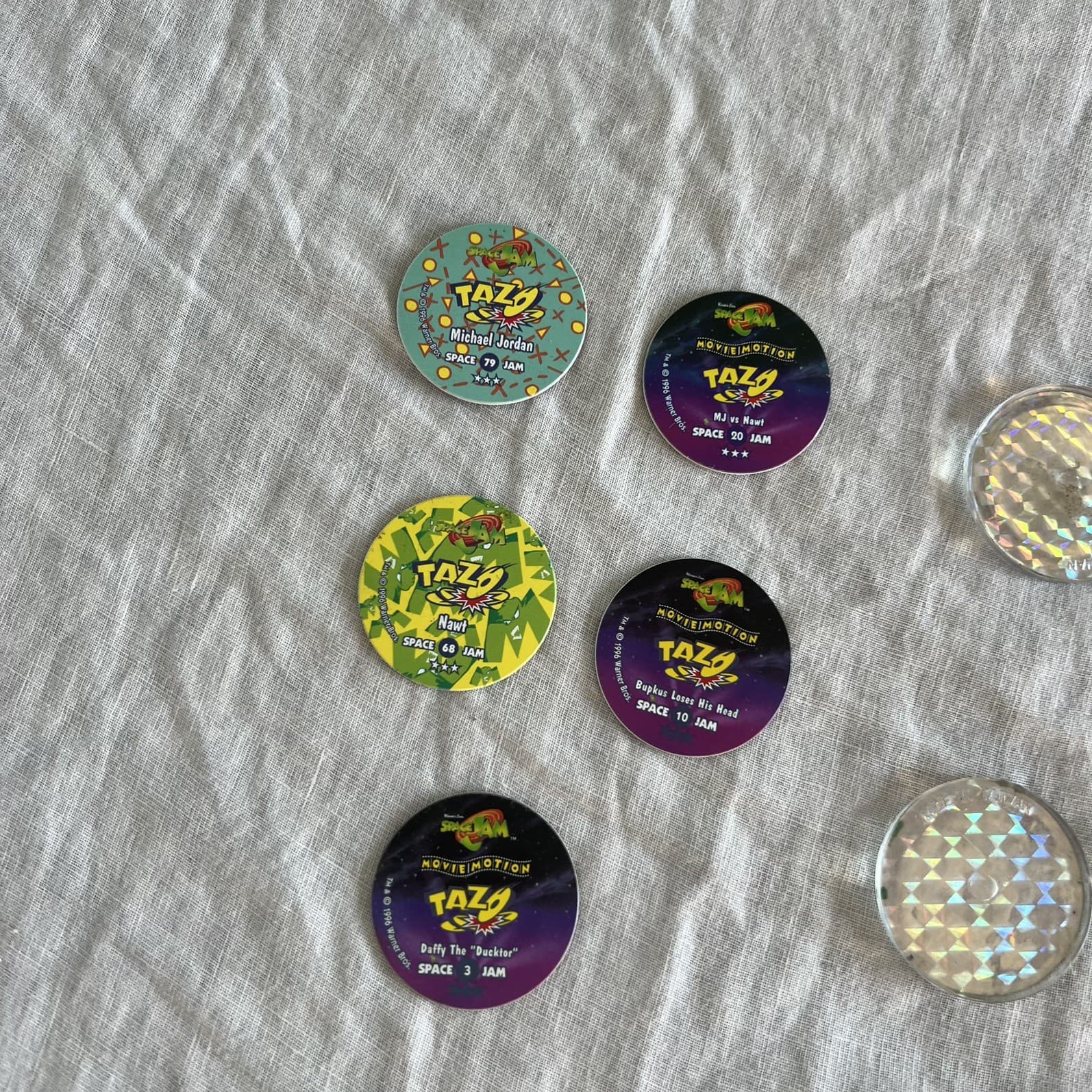 Vintage 1996 Space Jam Tazos Lot Smiths Chips 2 Slammers Looney Tunes Retro — photo 3 of 7