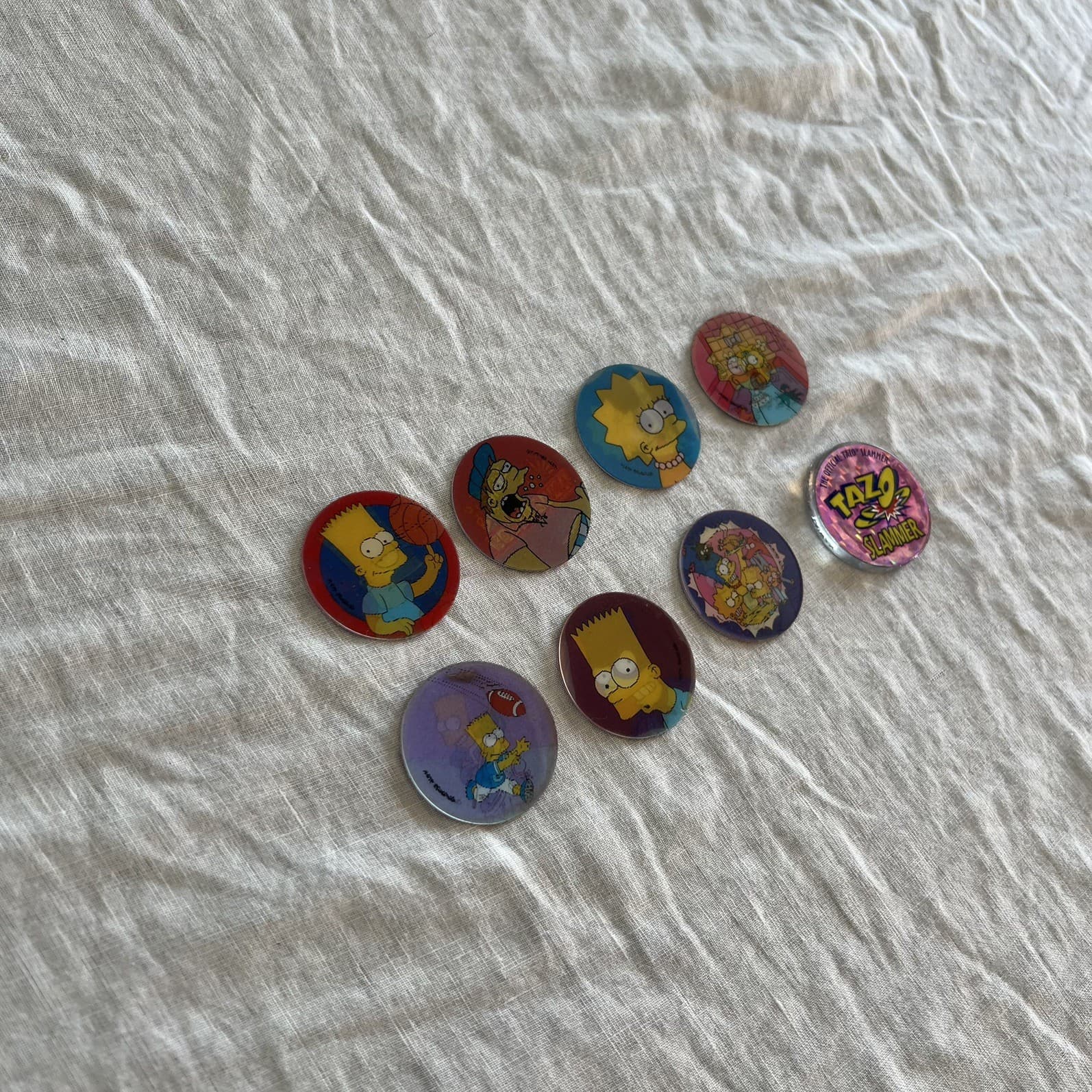 Vintage 1996 The Simpsons Tazos Lot Smiths Chips Tazo Slammer Retro — photo 3 of 6