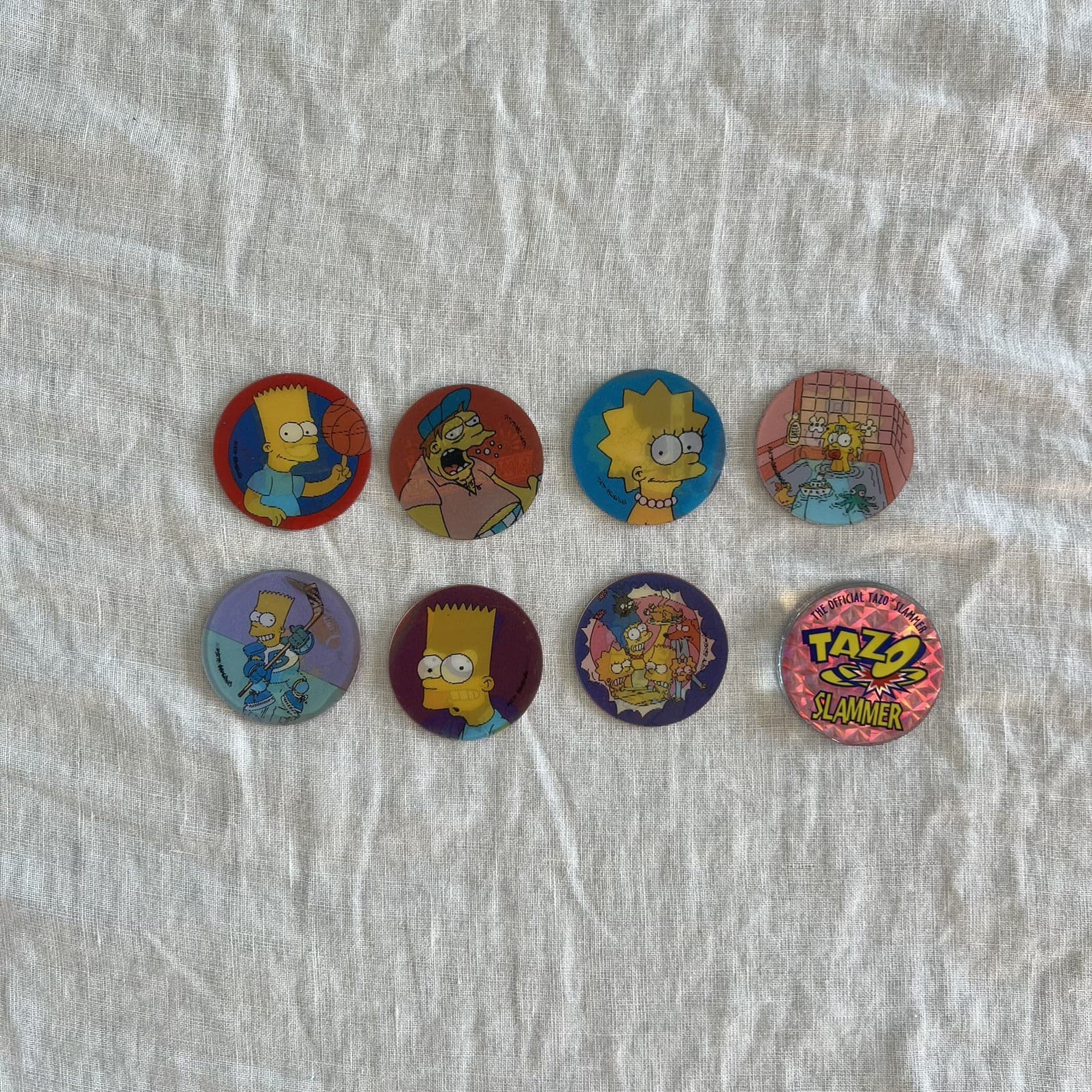 Vintage 1996 The Simpsons Tazos Lot Smiths Chips Tazo Slammer Retro — photo 4 of 6