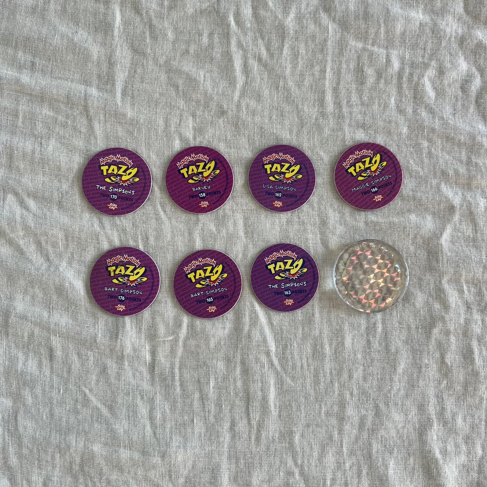 Vintage 1996 The Simpsons Tazos Lot Smiths Chips Tazo Slammer Retro — photo 5 of 6