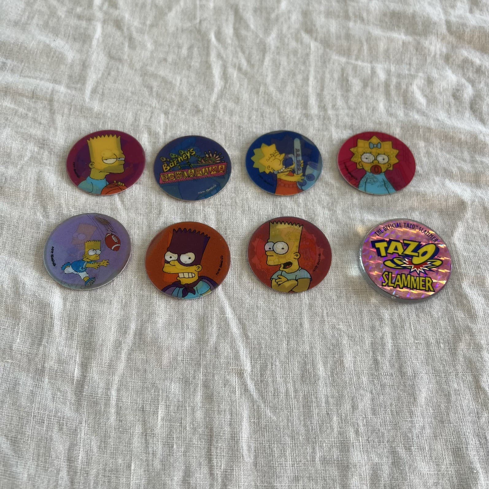 Vintage 1996 The Simpsons Tazos Lot Smiths Chips Tazo Slammer Retro — photo 6 of 6