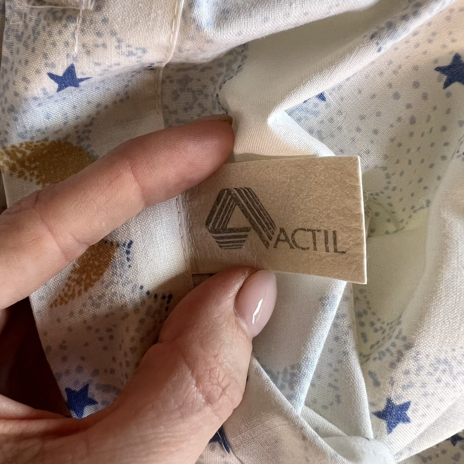 Vintage 1980s Actil Single Doona Quilt Cover Set Castle Fairytale Moon Stars — photo 7 of 11