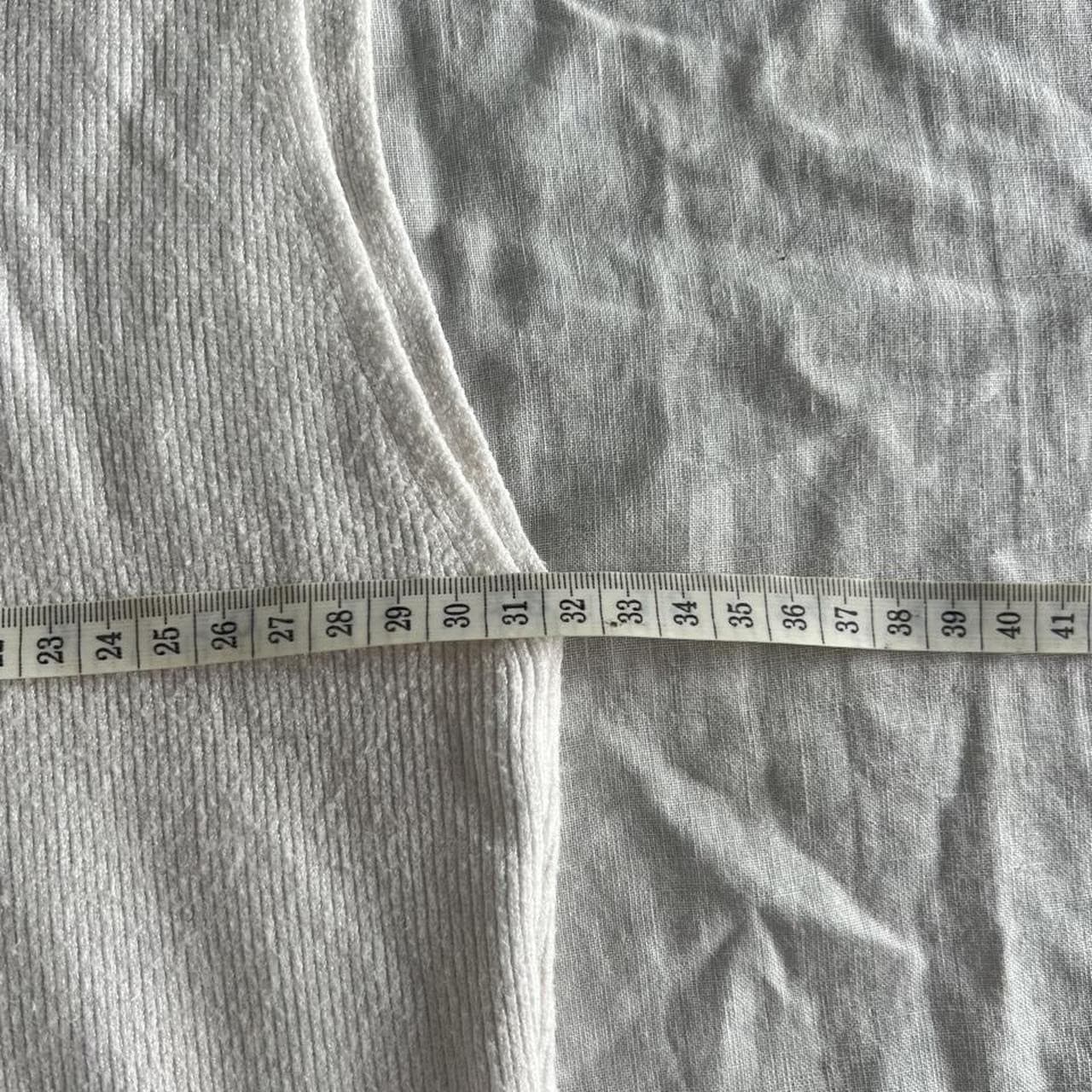 AS Studio Cream Ribbed Knit Tank Top Size S Off White Cropped Scoop Neck — photo 2 of 7