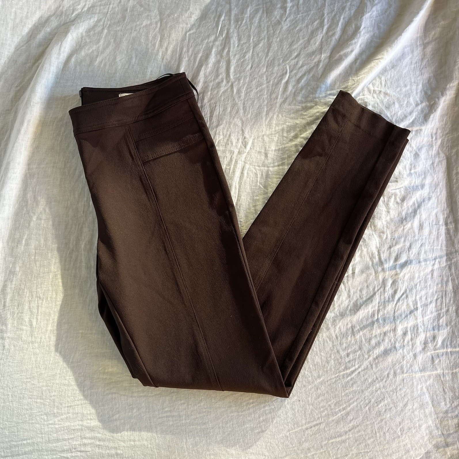 Bec Bridge Paloma Pants Chocolate Brown Tailored Ankle Zip Riding Pants 14 L XL — photo 3 of 11
