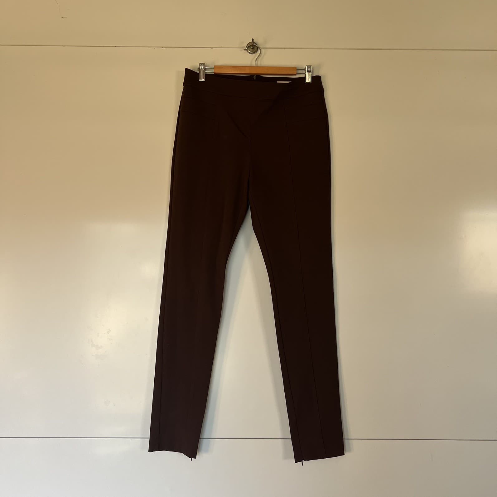 Bec Bridge Paloma Pants Chocolate Brown Tailored Ankle Zip Riding Pants 14 L XL — photo 10 of 11