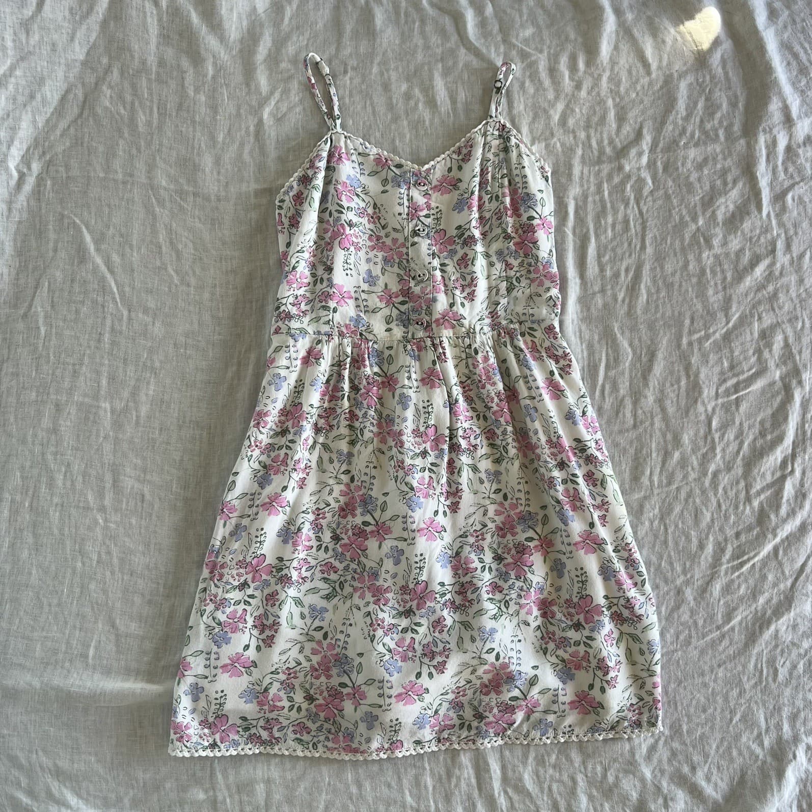Just Jeans Girls Floral Dress Summer Cami Button Down Picnic Size 10 — photo 1 of 6