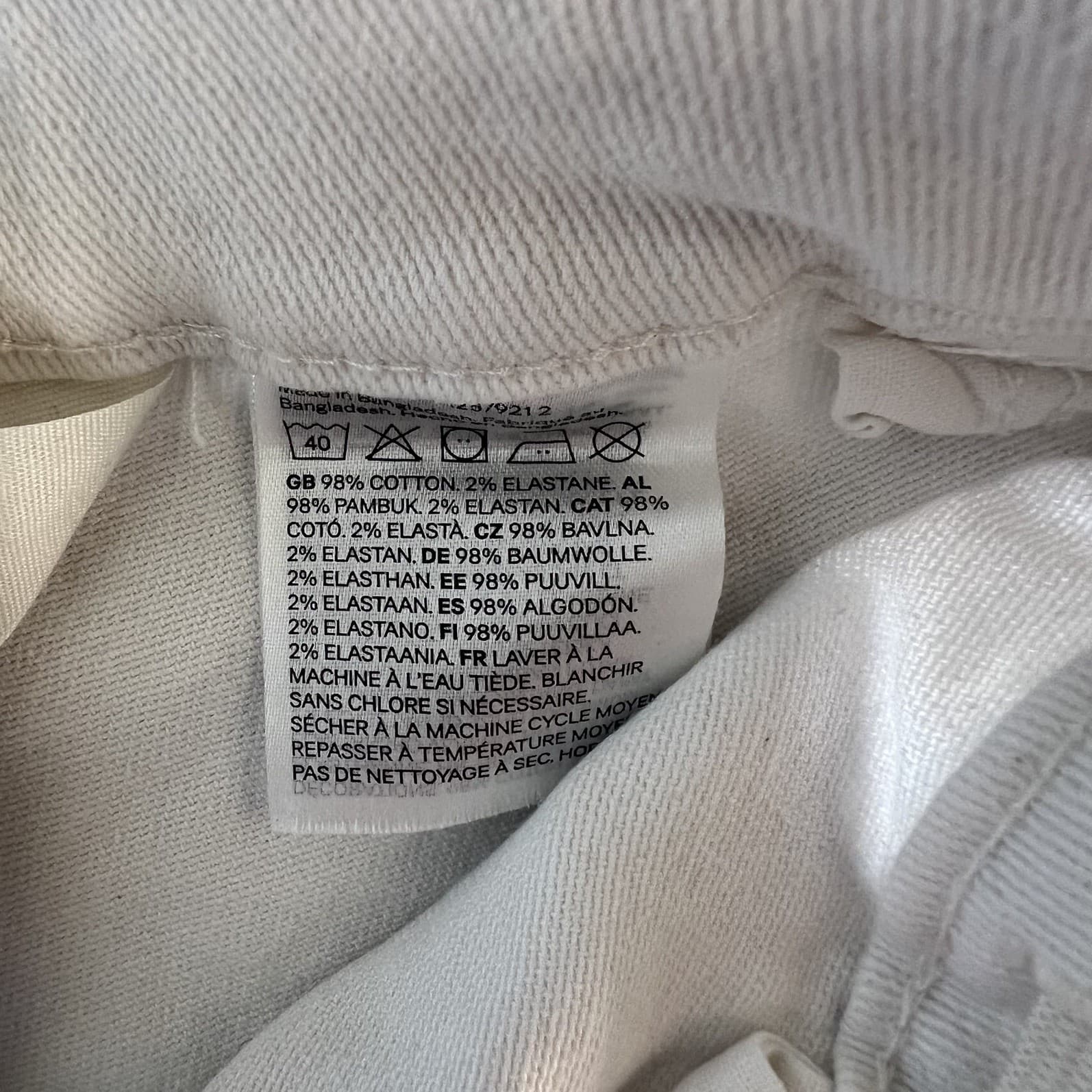 H&M Girls Shorts Size 6 White Denim Twill High Waisted Sailor Utility Cargo 5-6 — photo 3 of 5
