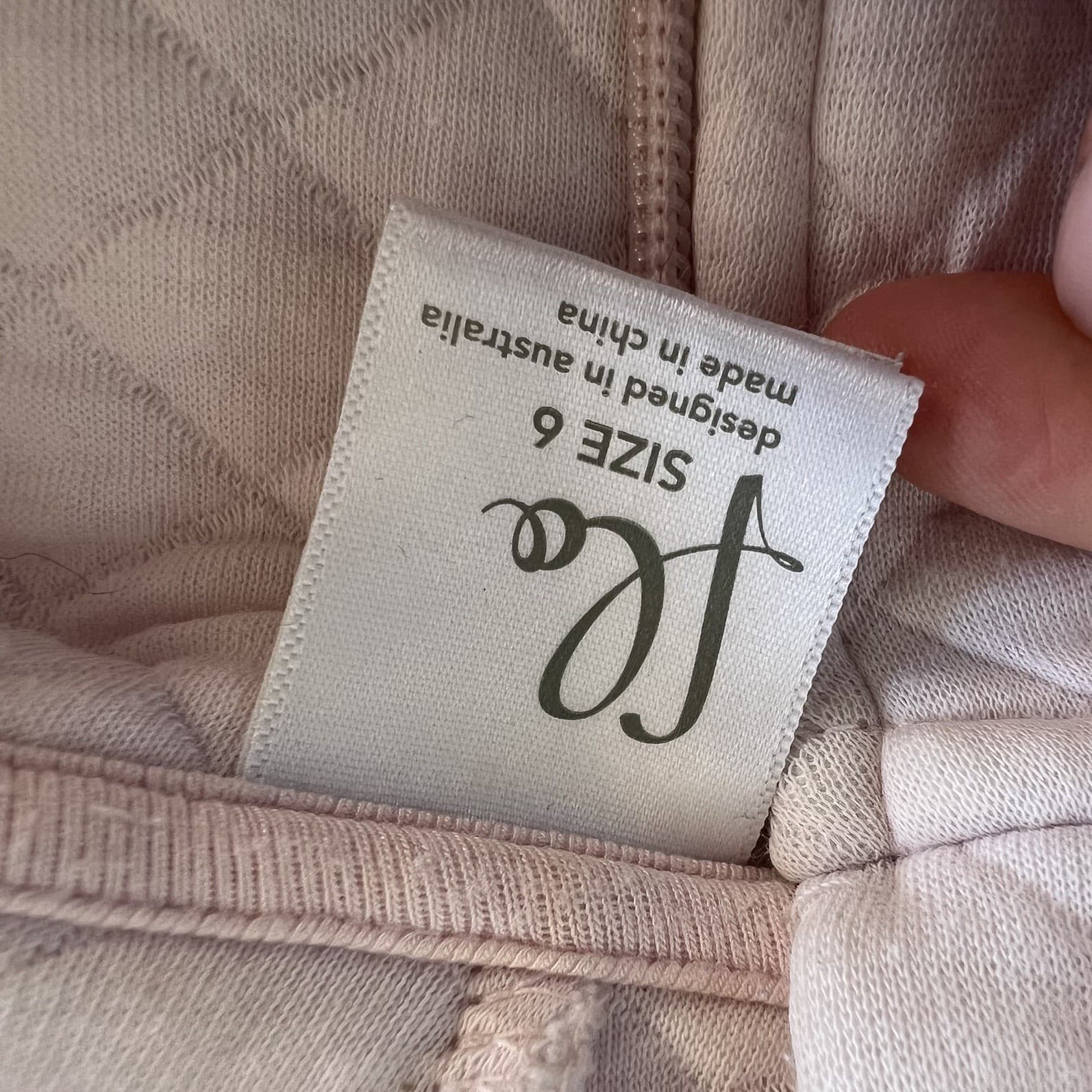Flo Dancewear Girls Size 6 Pale Pink Quilted Hoodie Full Zip Jacket Cotton Blend — photo 3 of 5
