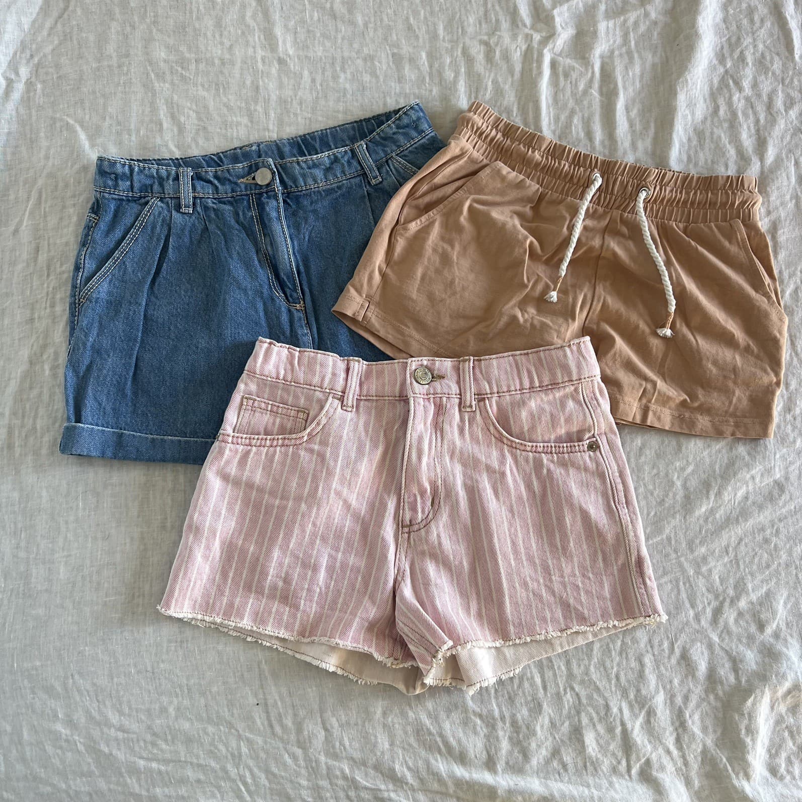 Girls Shorts Bundle Size 10 Zara Next Vintage Style Romantic Prairie Denim Pink — photo 1 of 3