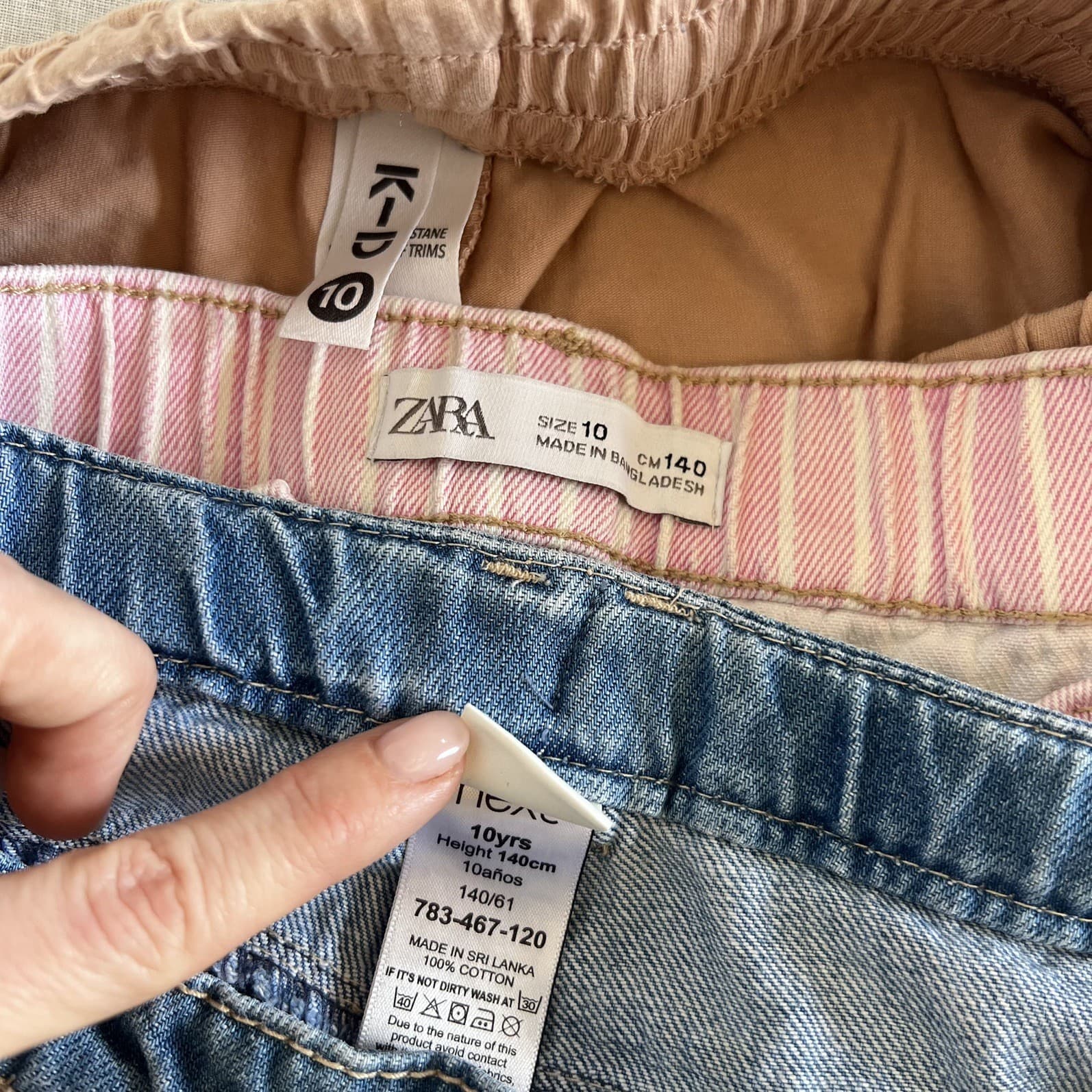 Girls Shorts Bundle Size 10 Zara Next Vintage Style Romantic Prairie Denim Pink — photo 2 of 3