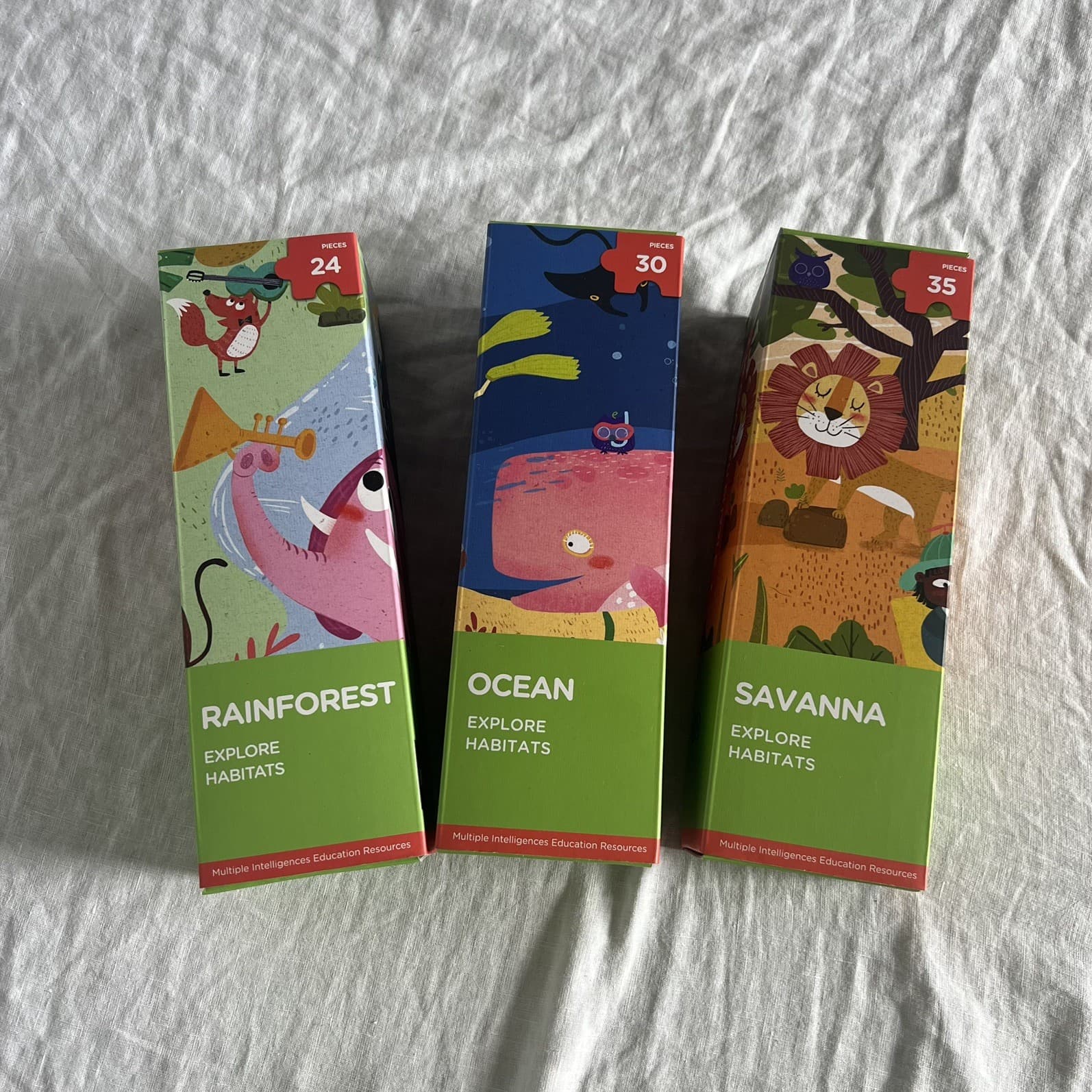 mierEdu Explore Habitats Observation Puzzles 3 Pack Kids Montessori Homeschool — photo 1 of 3
