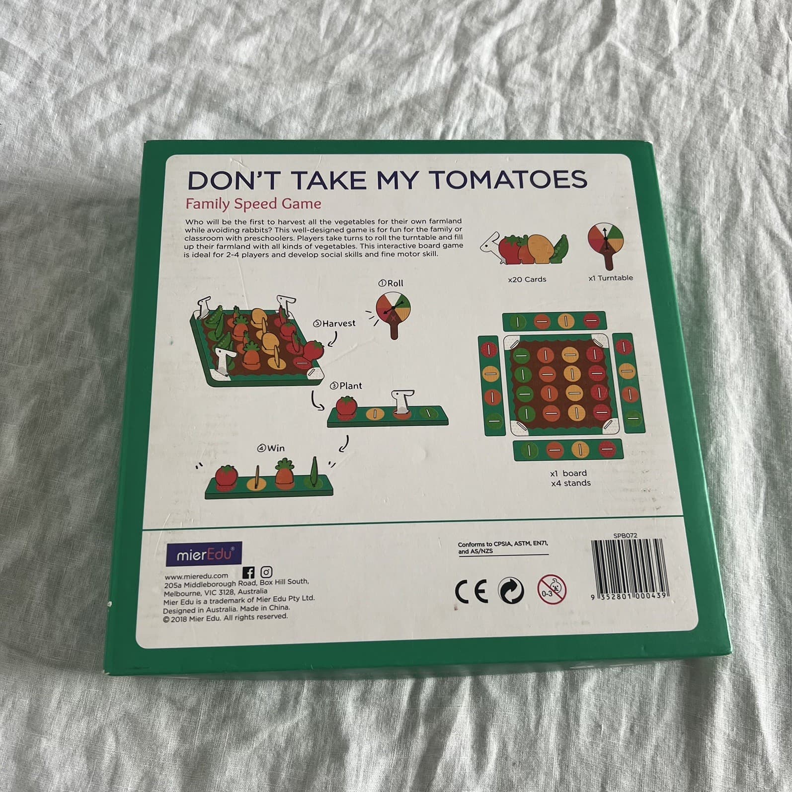 mierEdu Don’t Take My Tomatoes Family Speed Board Game Educational Kids Puzzle — photo 3 of 5