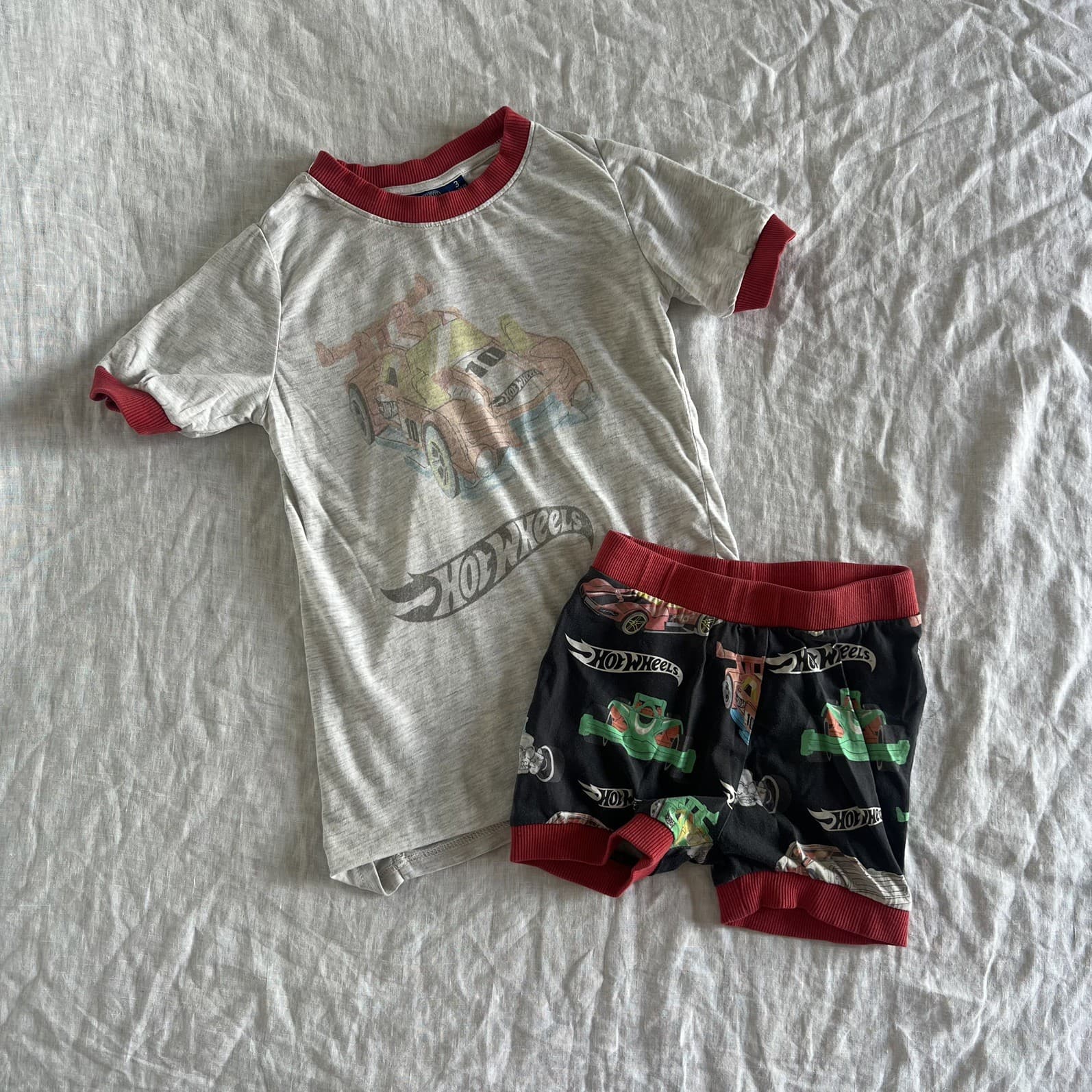 Rock Your Kid Hot Wheels Shorts Size 3 Boys Pyjama Set Car Graphic RYK — photo 1 of 6