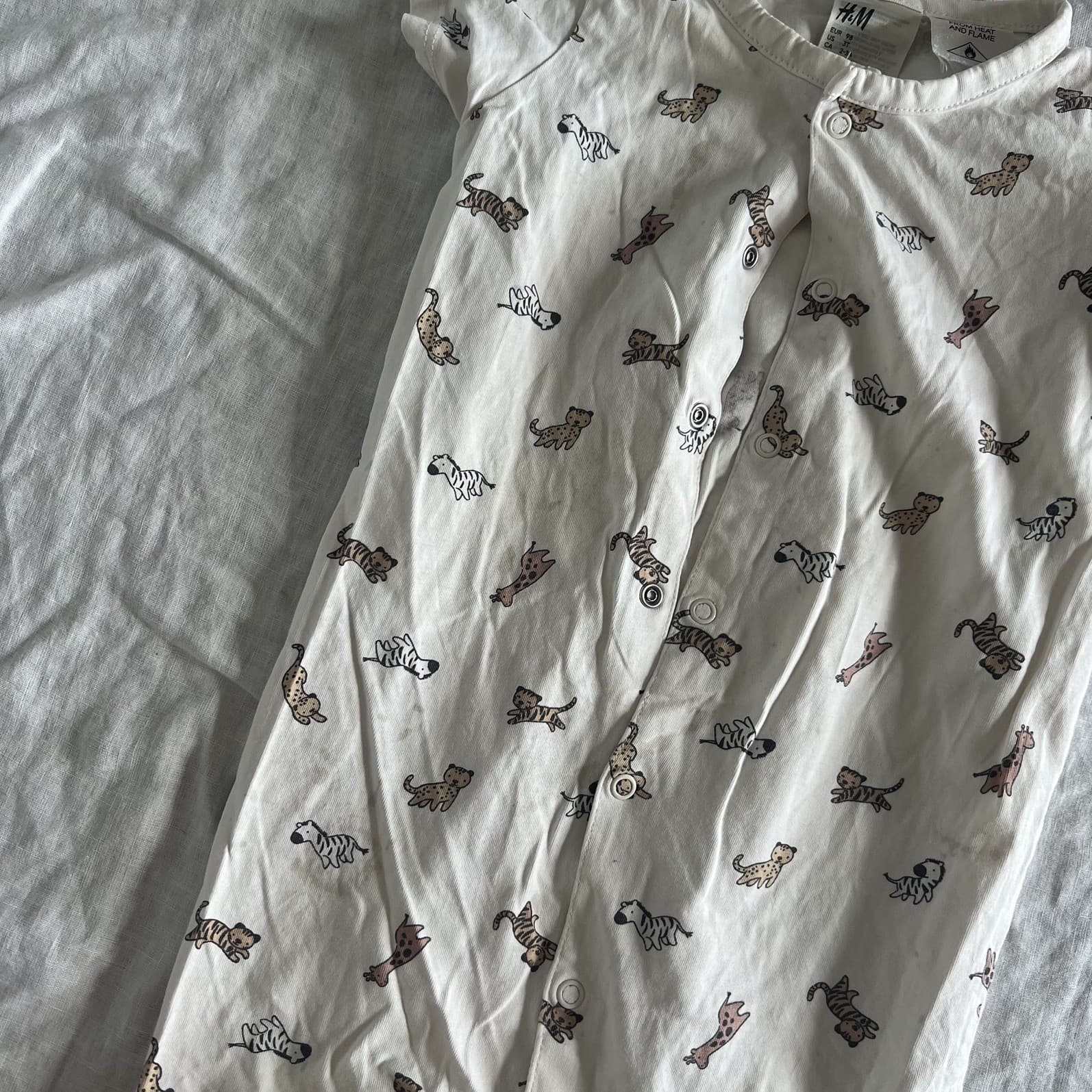H&M Baby Boys Size 3 Romper Bundle 5pc Short Sleeve Cotton Summer Bodysuits — photo 4 of 7