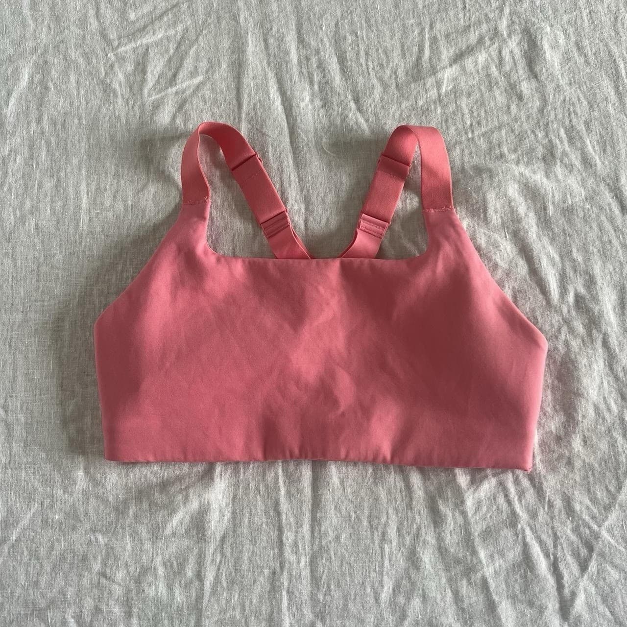 Lululemon Sports Bra 4 S Pink Ultralu Square Neck Activewear Crop Gym Pilates — photo 1 of 6