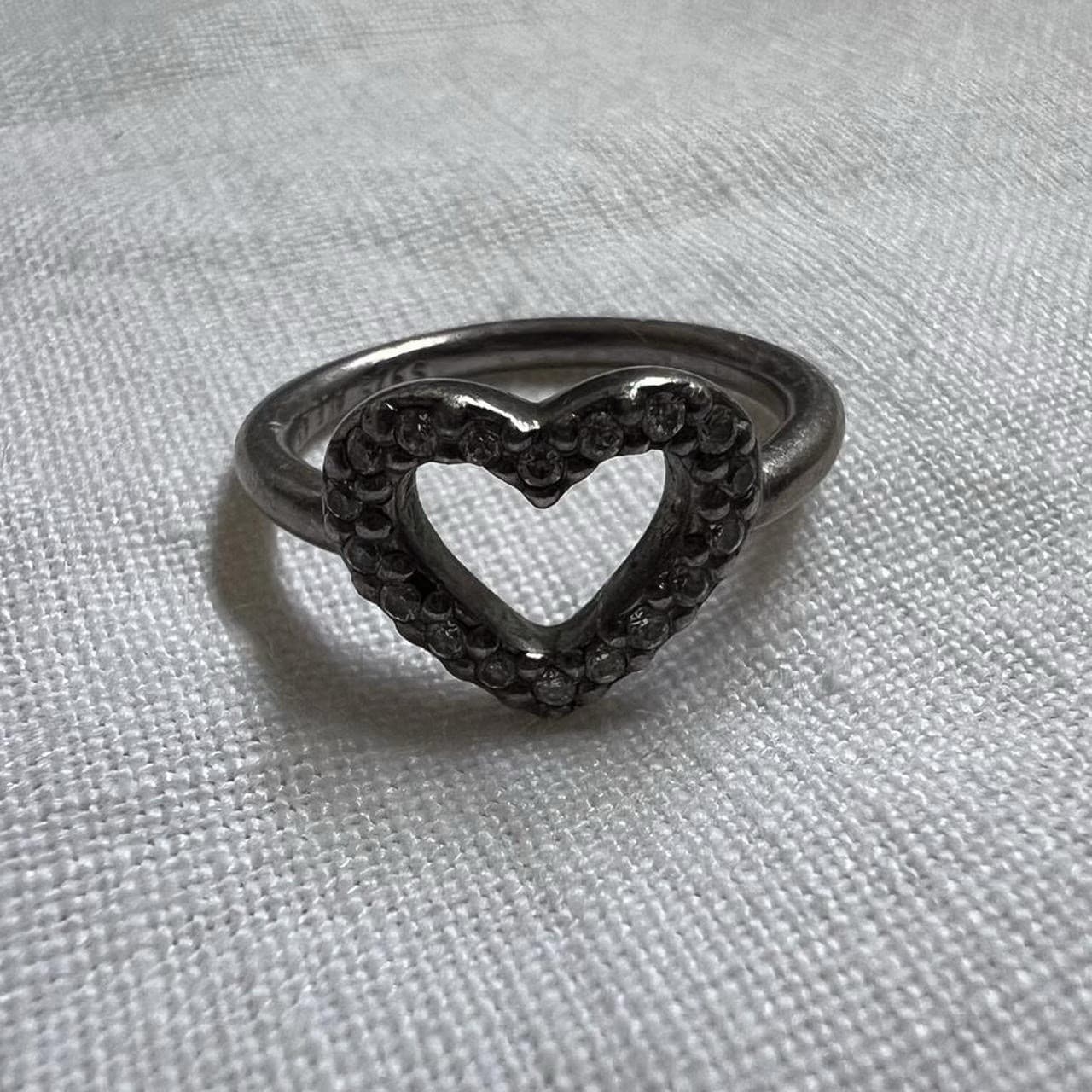 Pandora Sterling Silver Ring I 48 Open Heart 925 Band Delicate Fine Jewellery — photo 1 of 6