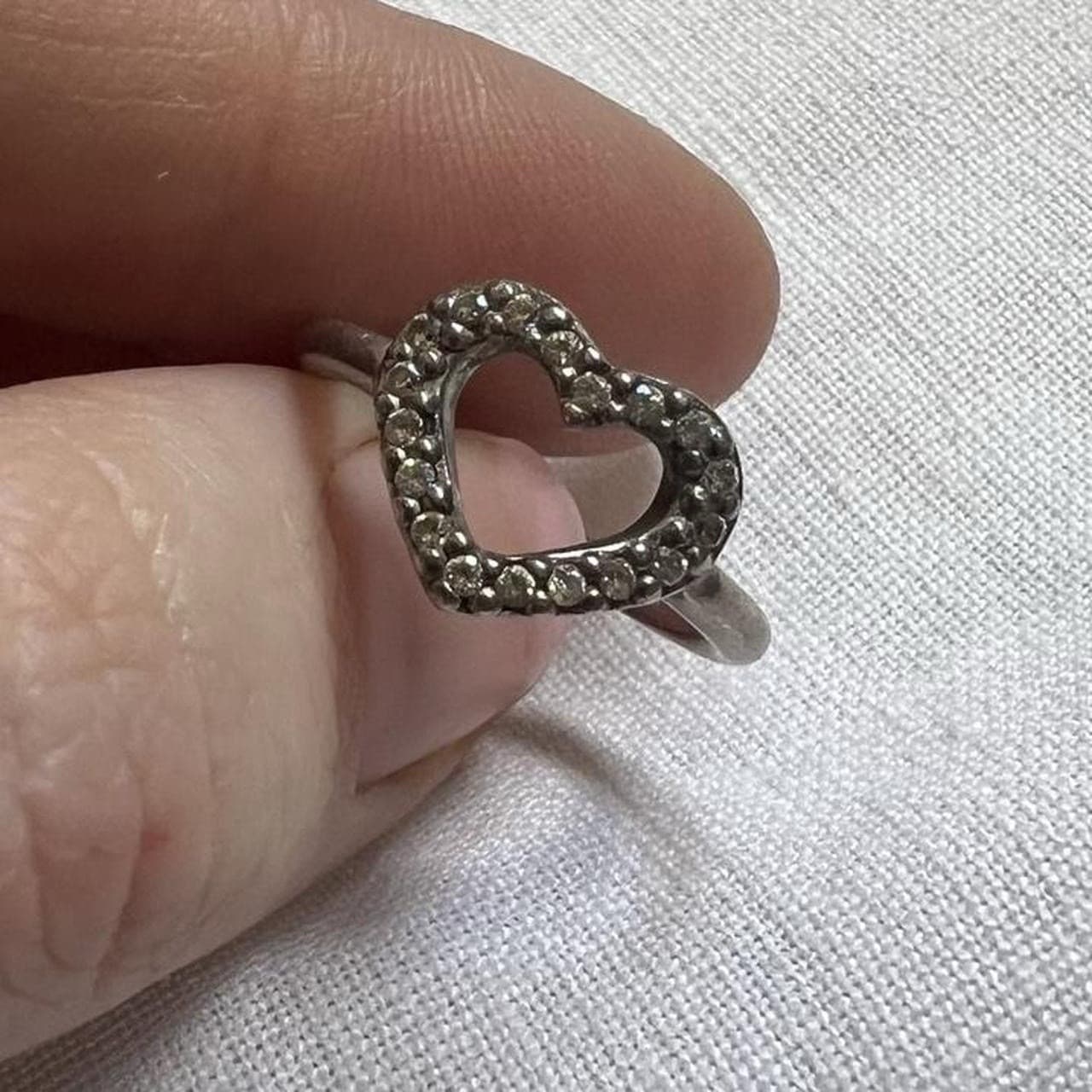 Pandora Sterling Silver Ring I 48 Open Heart 925 Band Delicate Fine Jewellery — photo 4 of 6