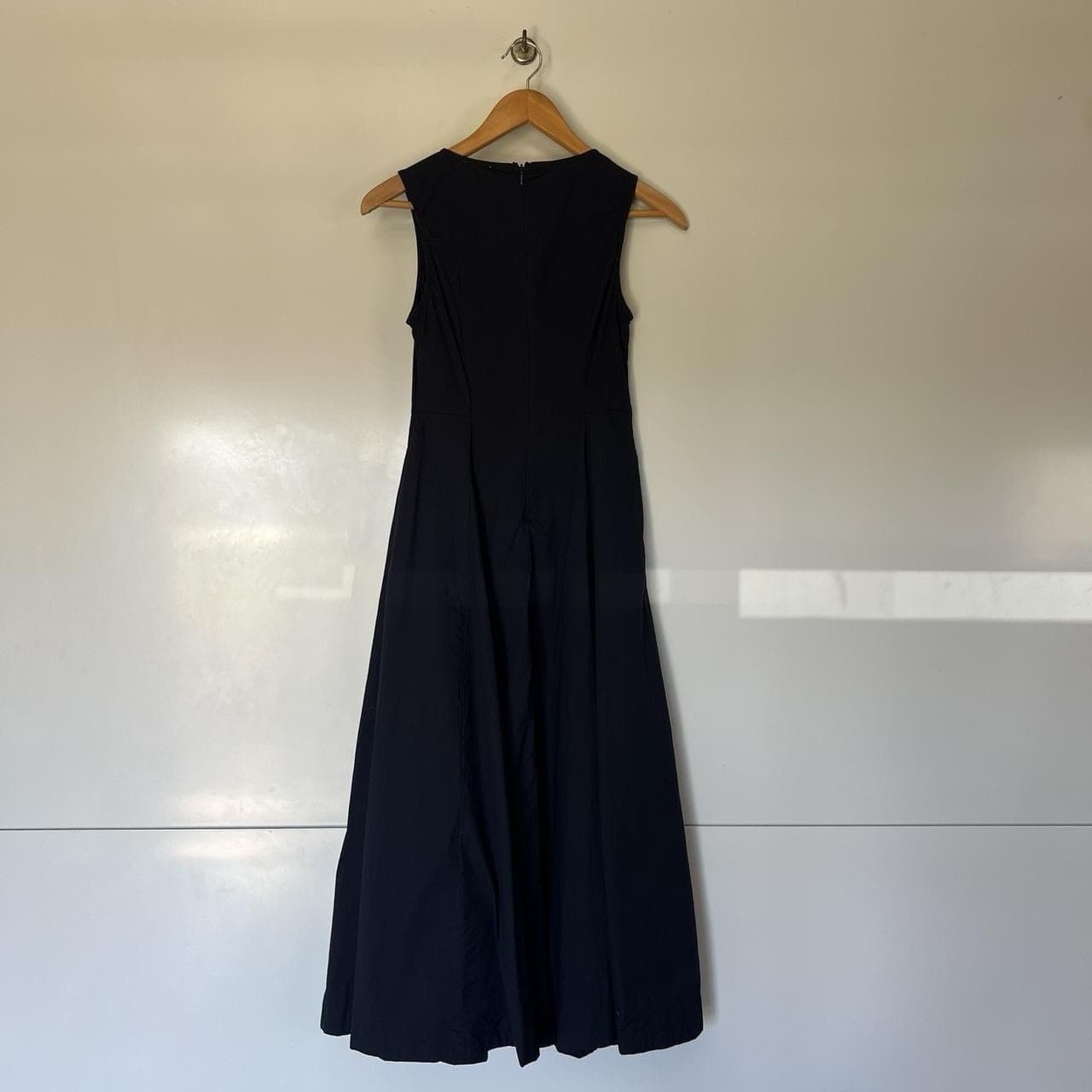 Label Love Navy Maxi Dress Cotton Stretch Size 8 Minimalist French Chic Preppy — photo 5 of 7