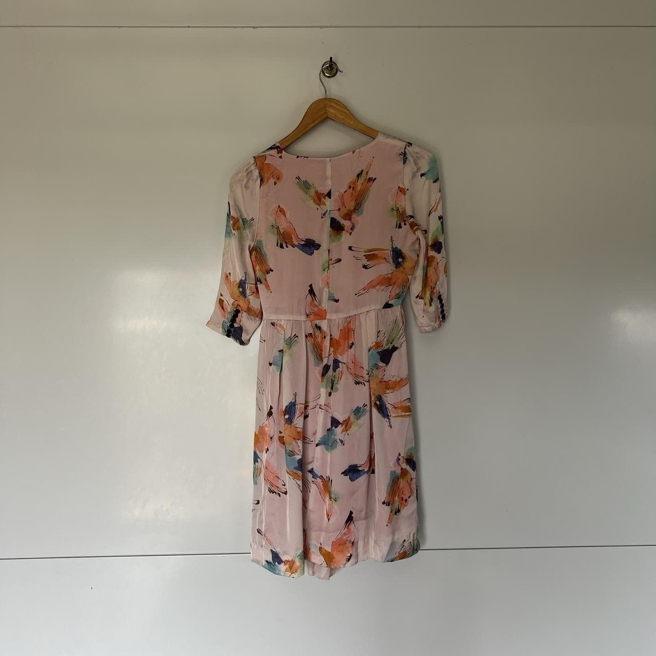 Vintage Alannah Hill Fly Me Away Dress Pink Bird Satin Y2K Romantic Party 8 — photo 4 of 7