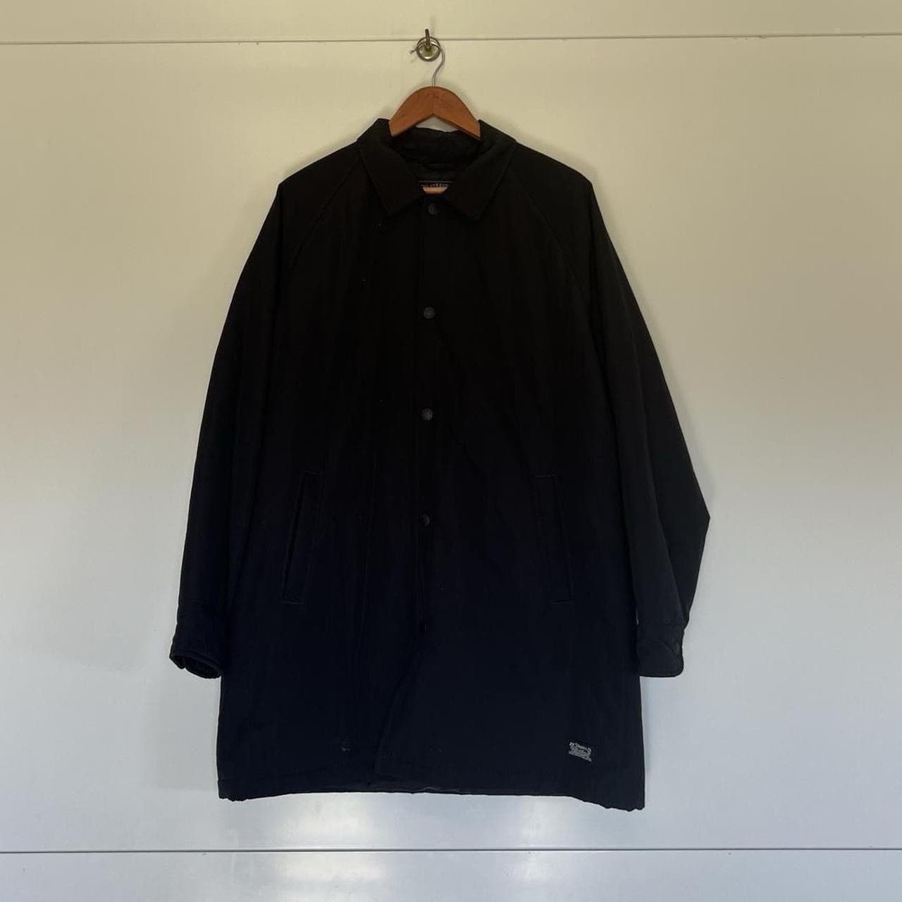 Levis Ellis Black Quilted Coach Jacket M Longline Thermolite Wind Resistant Coat — photo 3 of 9